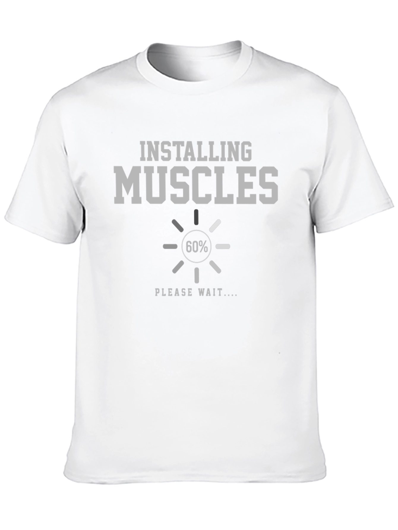 Black Installing Muscles T-Shirt - Gym Humor Tee view 10