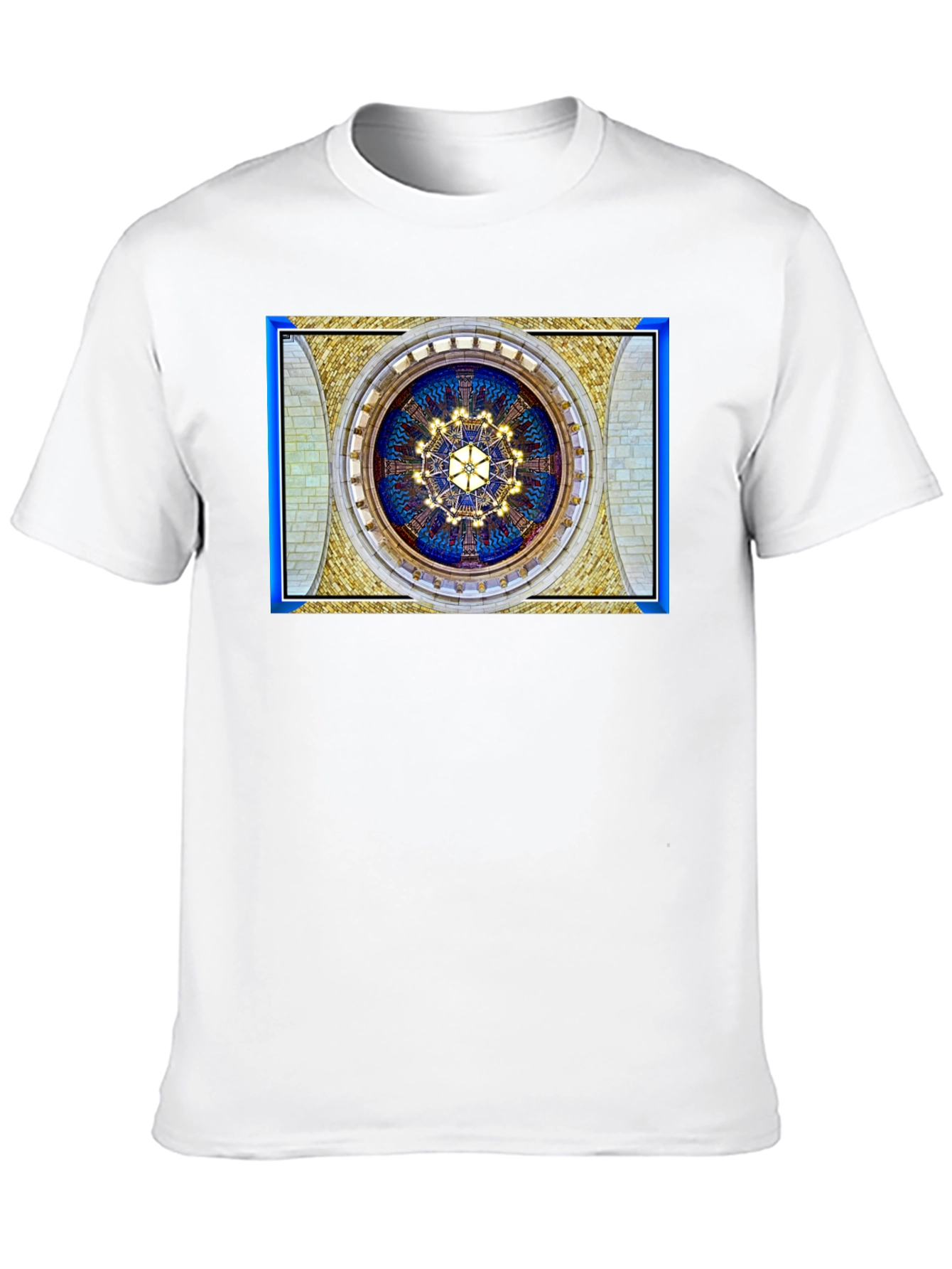 Black Architectural Ceiling Art T-Shirt view 10