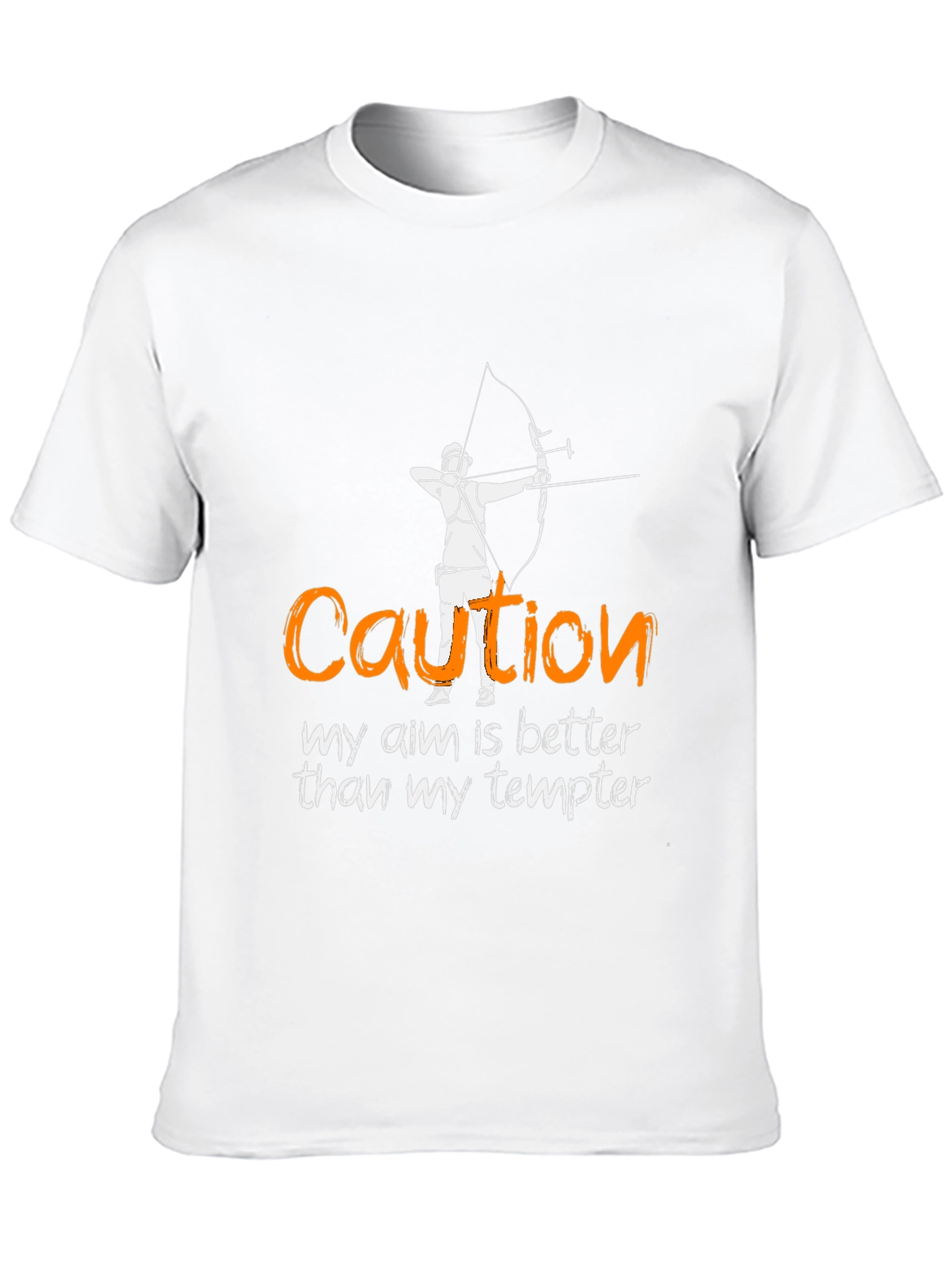 Black Caution: Archery Aim T-Shirt view 10