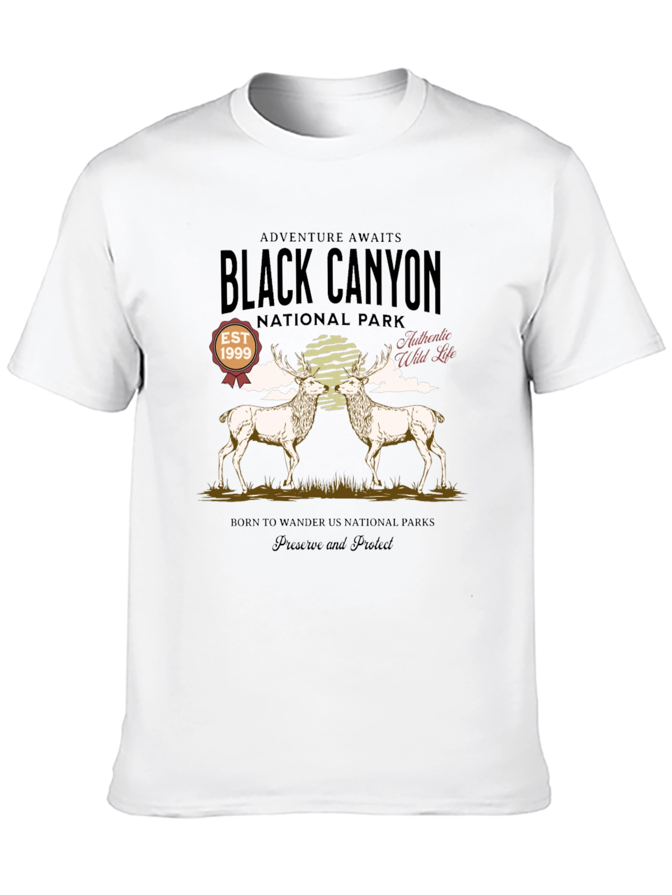 Black Black Canyon National Park Deer Graphic Tee view 10