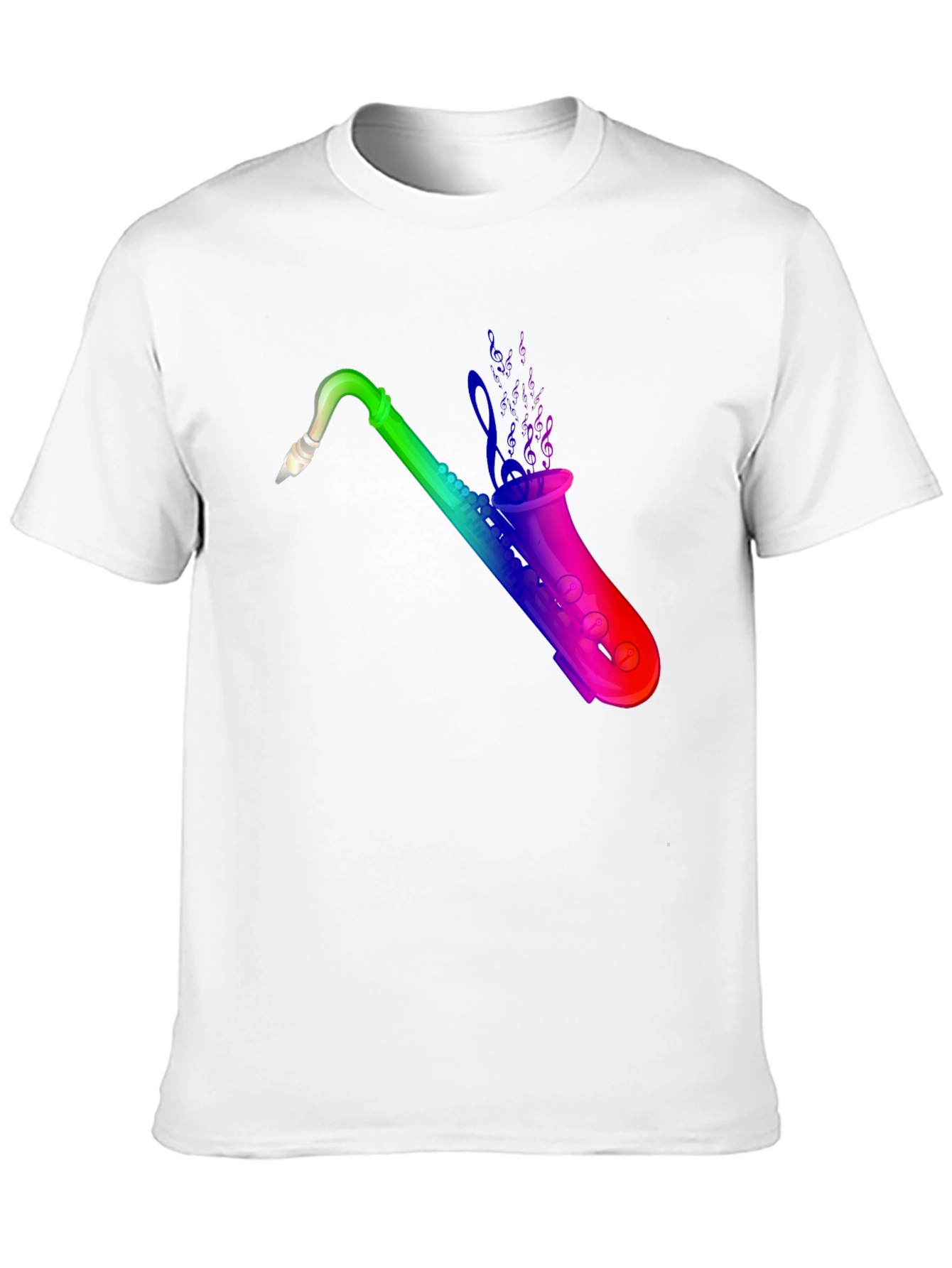 Black Rainbow Saxophone T-Shirt - Music Lover Tee view 10