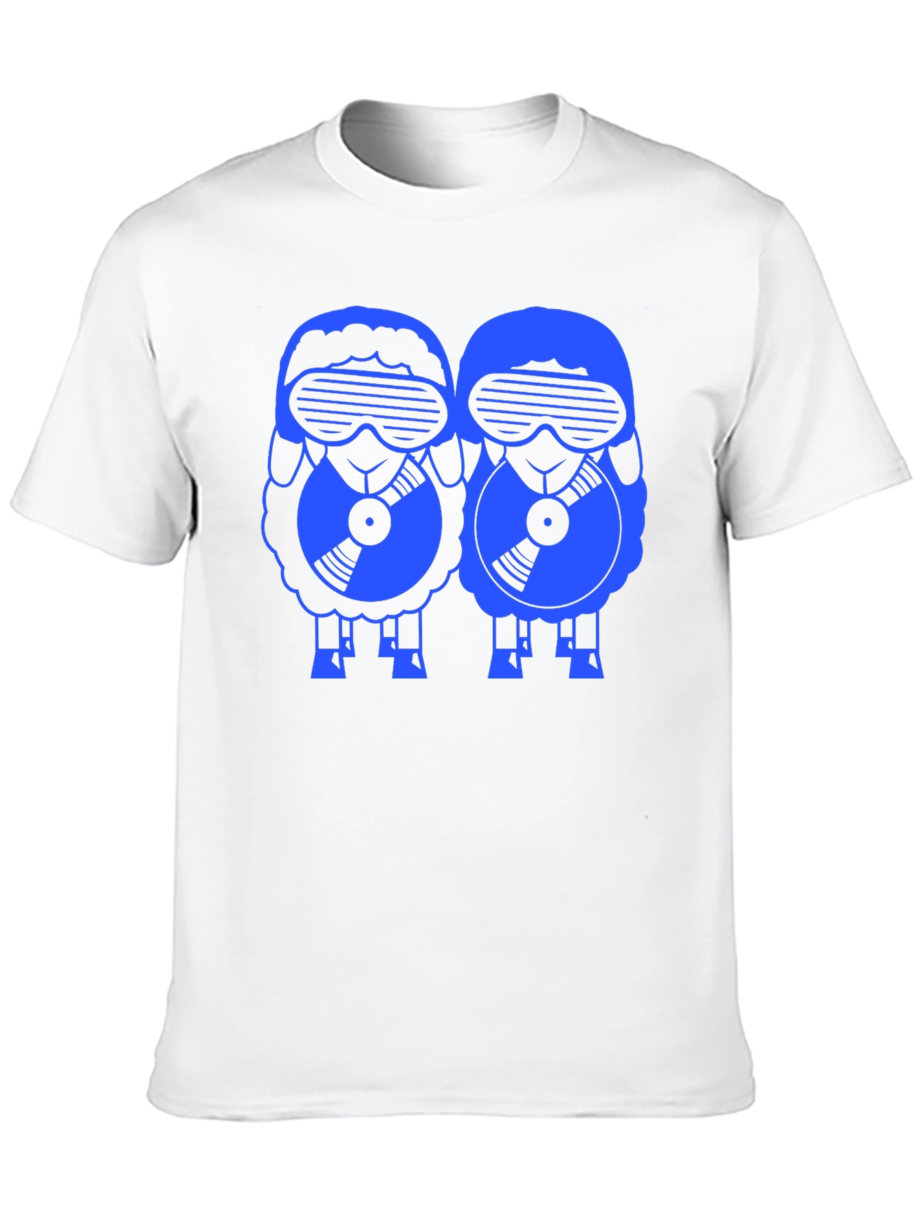 Black Retro DJ Sheep T-Shirt - Black view 10