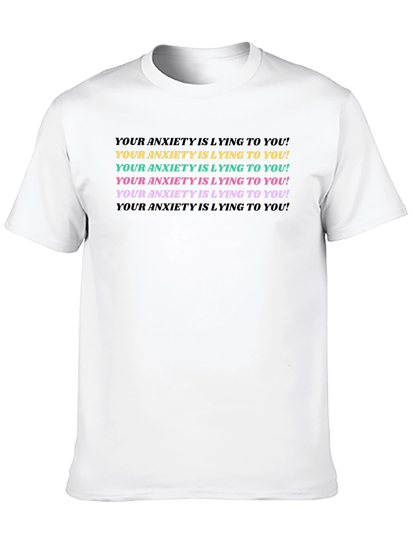 Black Anxiety Truth Tee - Bold Statement Comfort Fit view 10