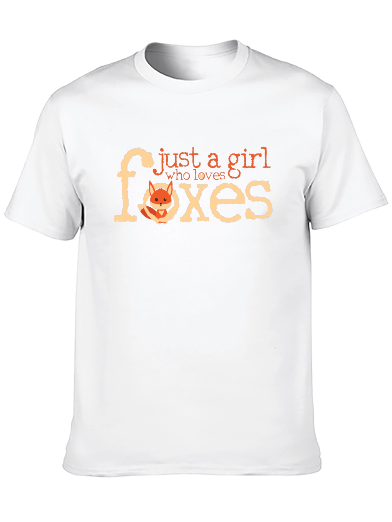 Black Just a Girl Who Loves Foxes T-Shirt view 10