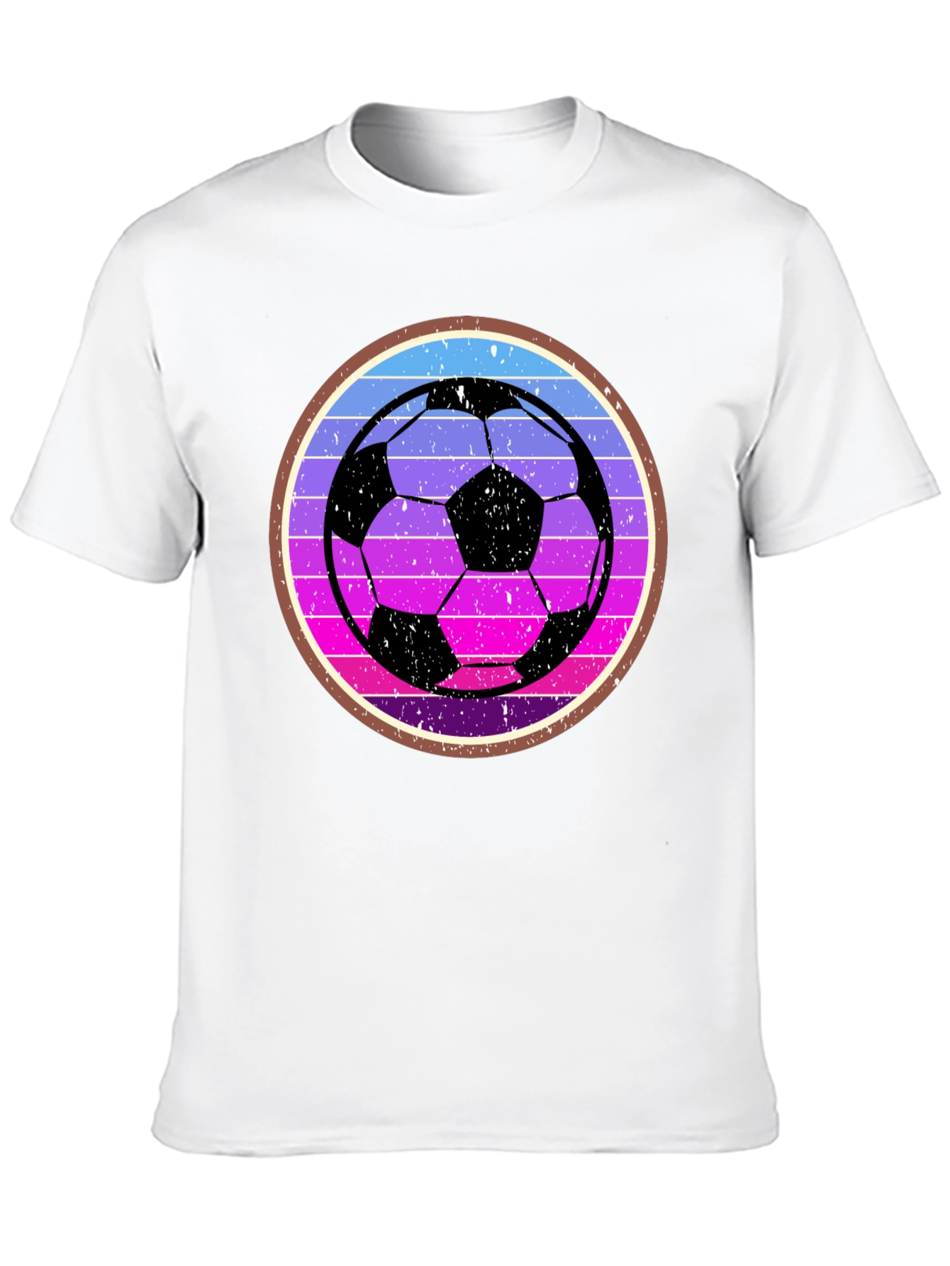 Black Retro Soccer Ball Graphic Tee view 10