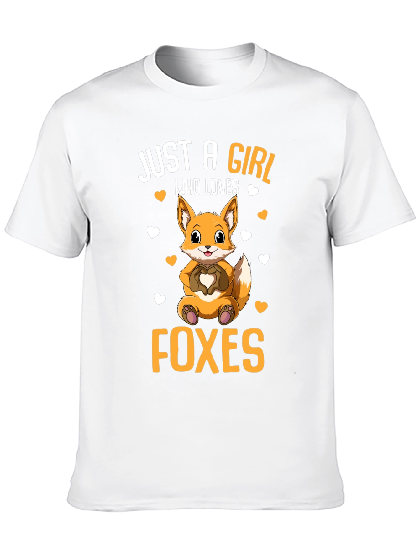 Black Just A Girl Who Loves Foxes T-Shirt view 10