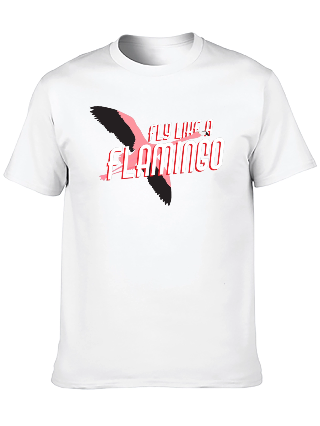 Black Fly Like a Flamingo Graphic Tee - Black view 10
