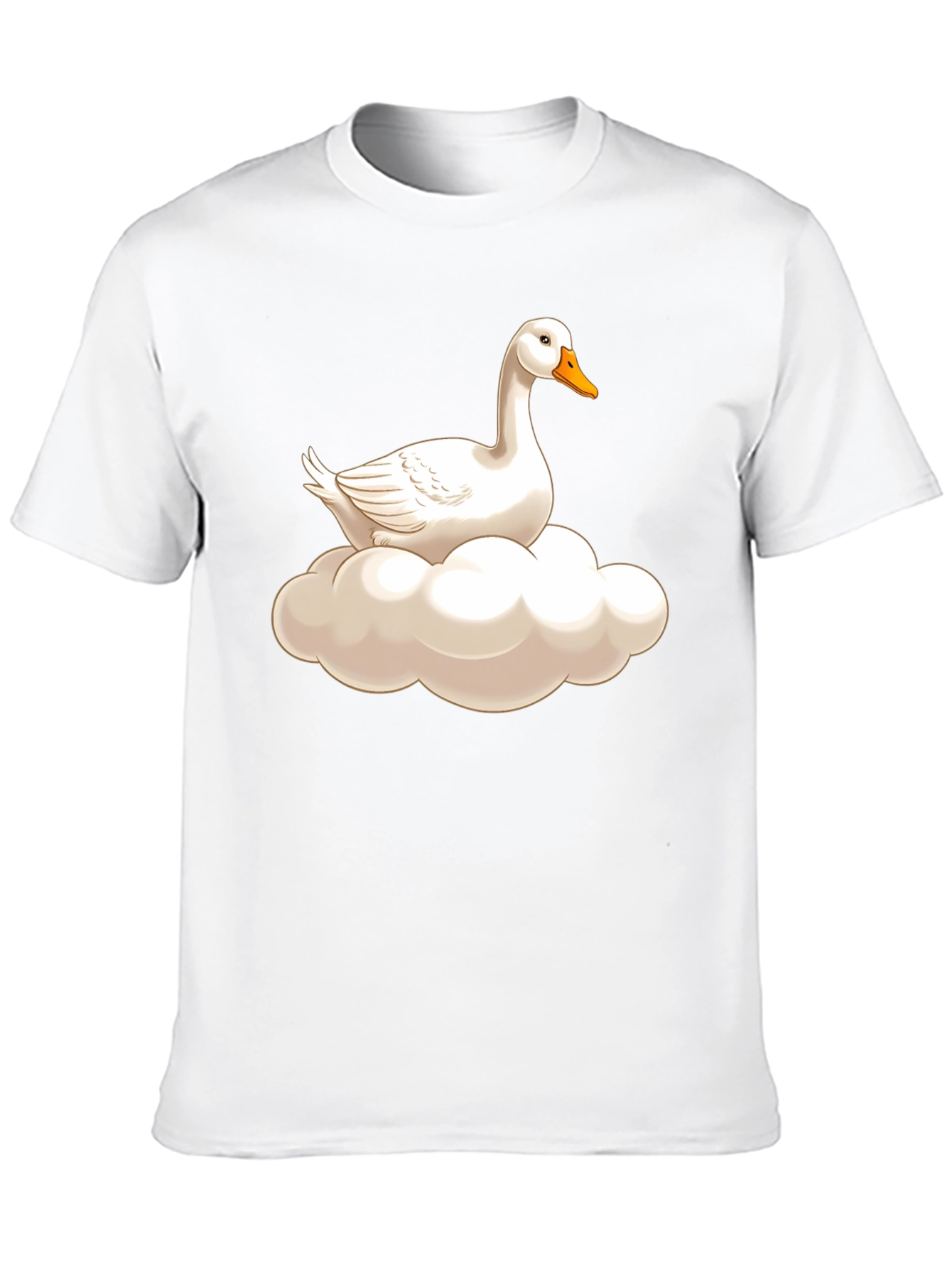 Black Goose on Cloud Graphic Tee - Black Cotton T-Shirt view 10