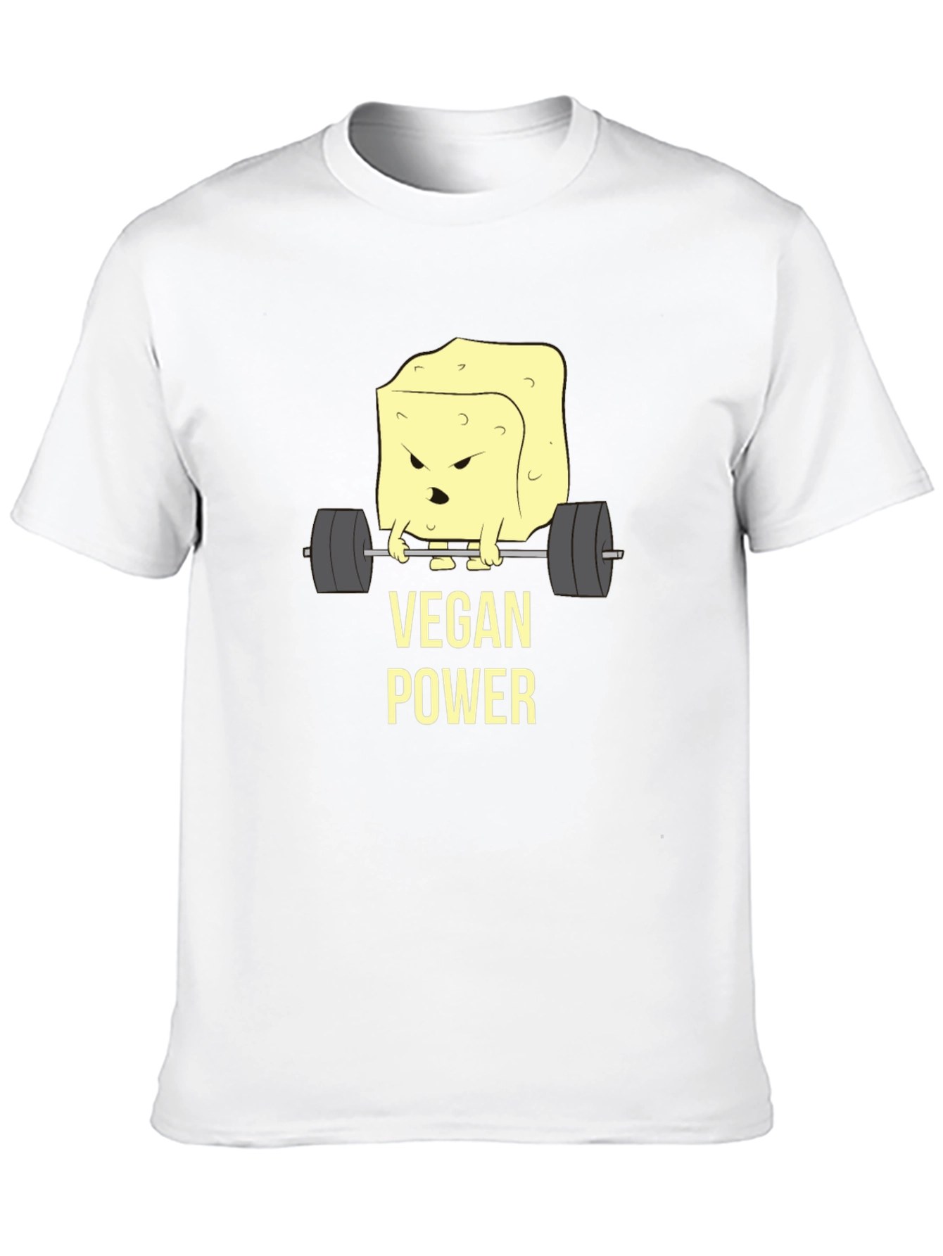 Vegan Power T-Shirt - Weightlifting Tofu Design - 10