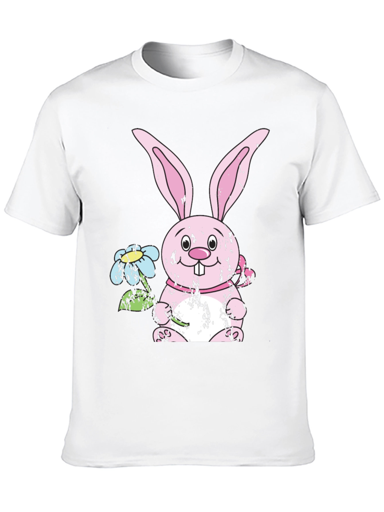 Camiseta Negra con Diseño de Conejo de Pascua