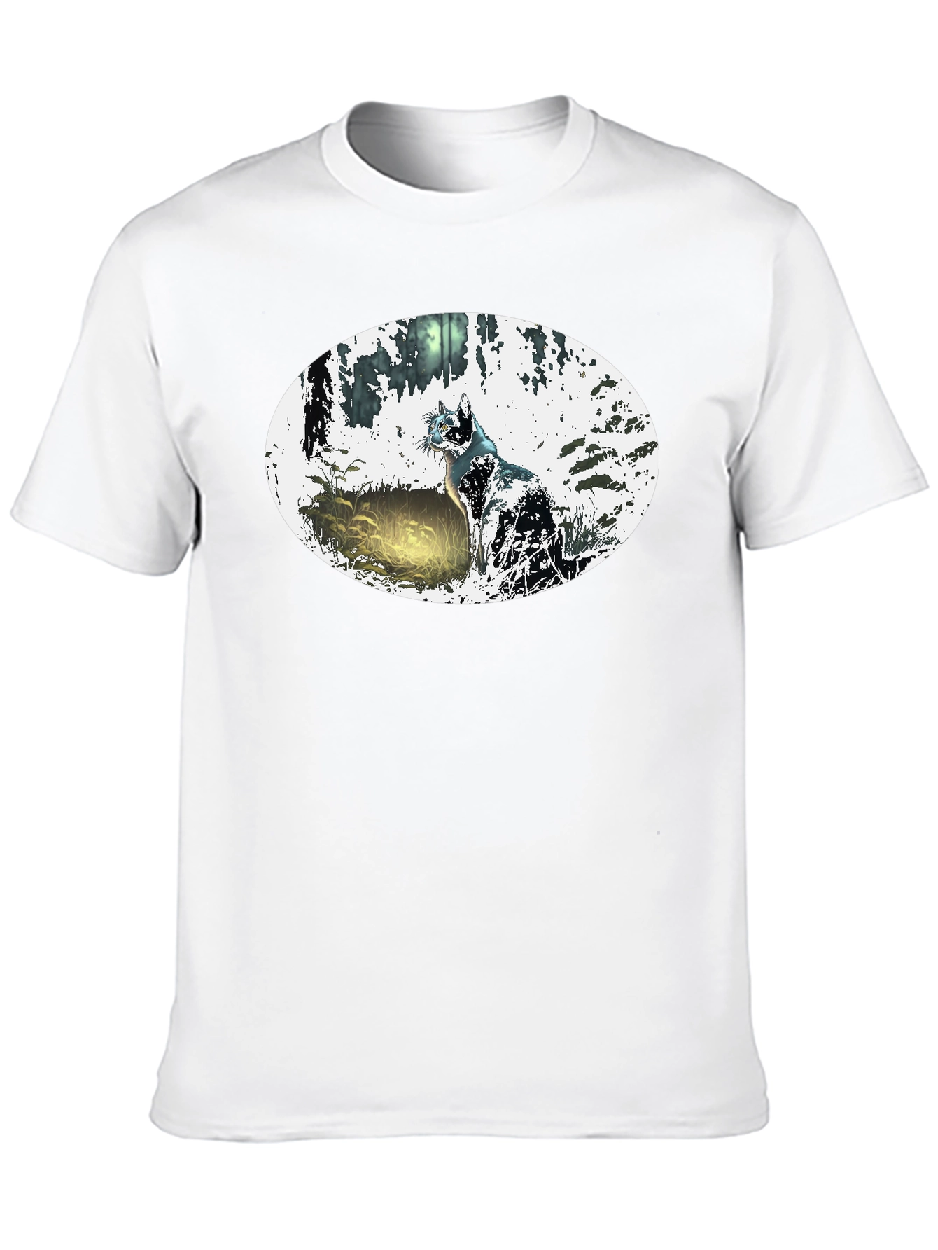 Black Mystic Cat Black T-Shirt view 10