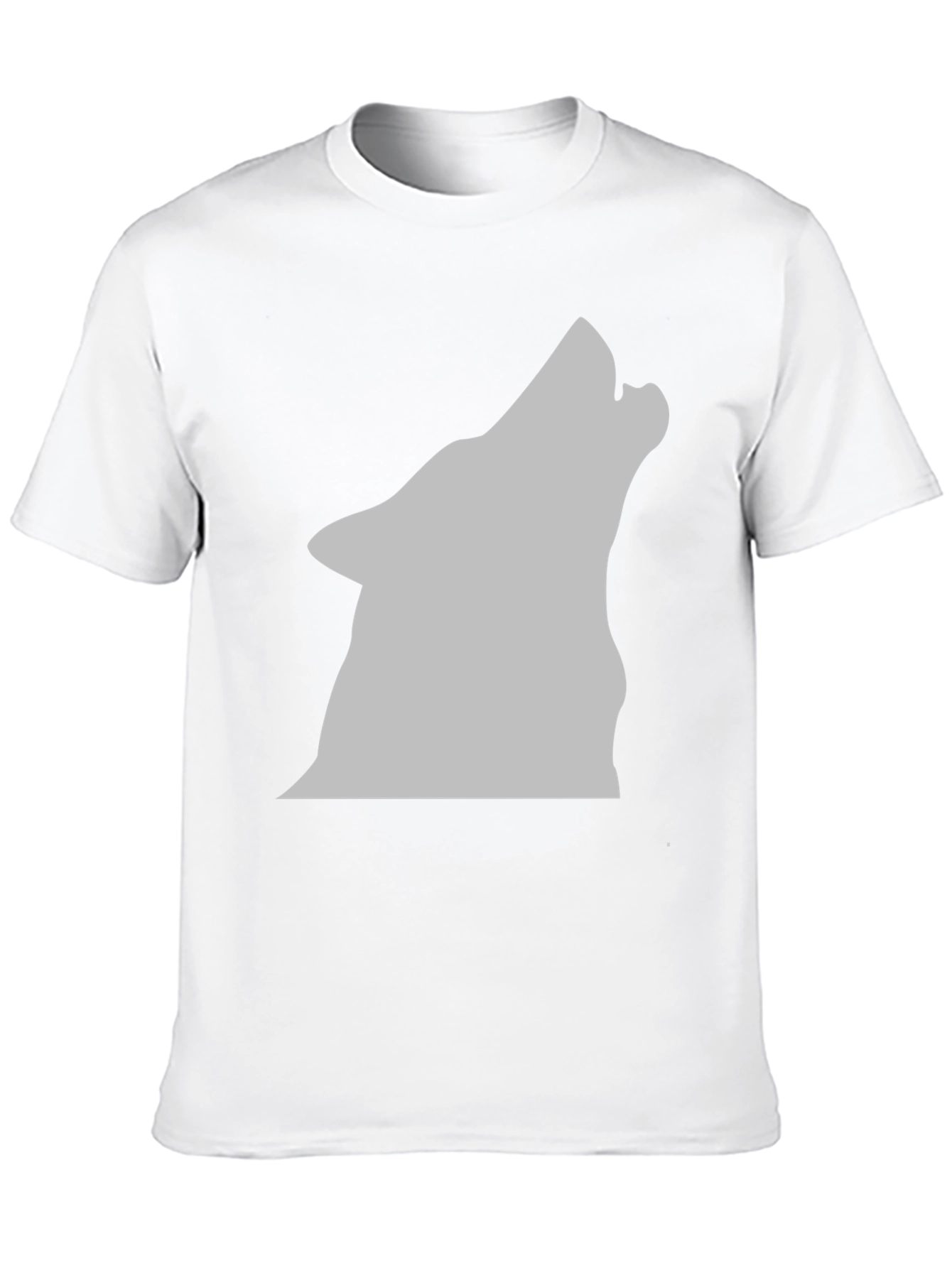 Black Wolf Silhouette Graphic Tee - Black Cotton T-Shirt view 10