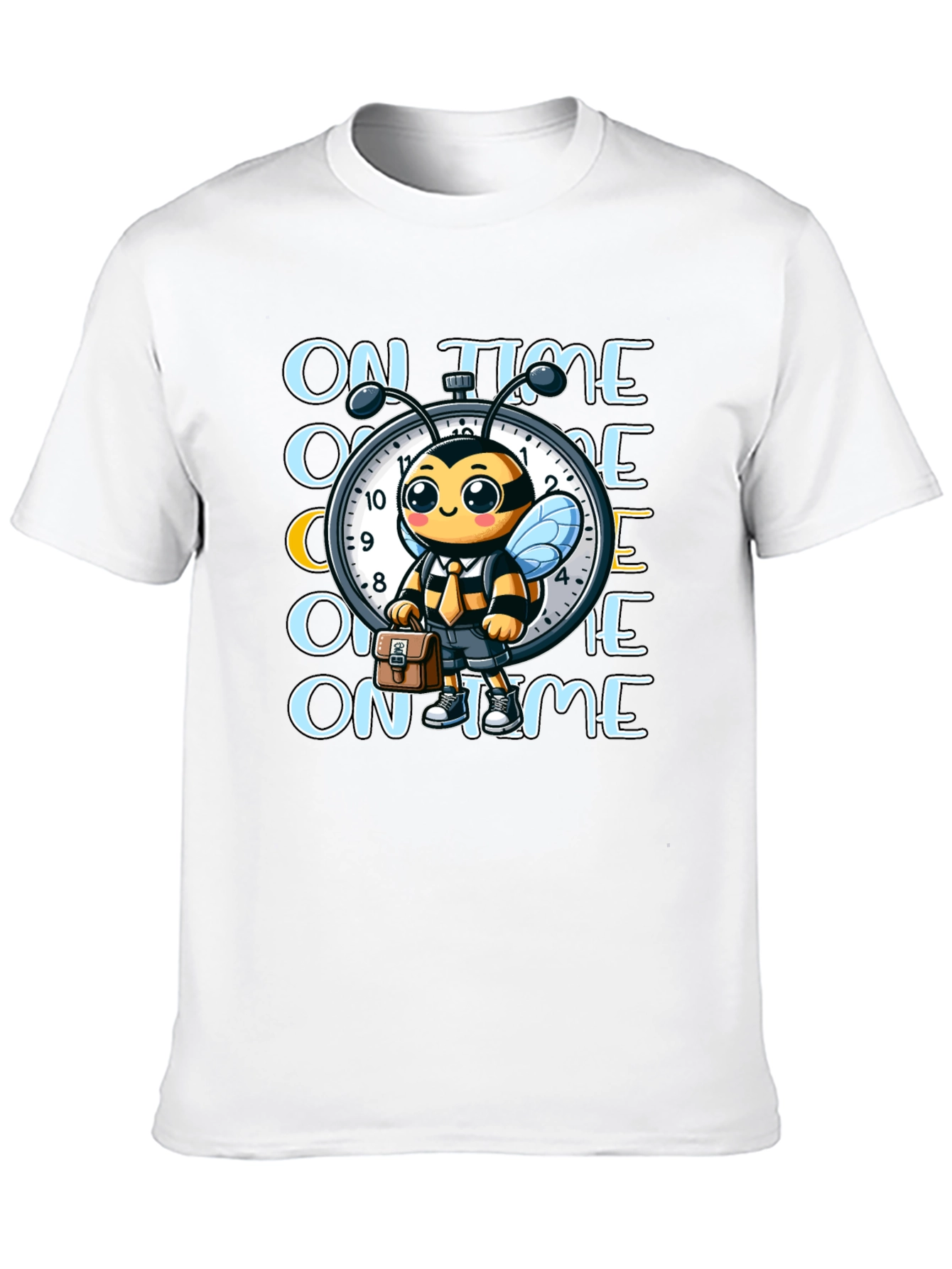 Black On Time Bee Graphic Tee view 10