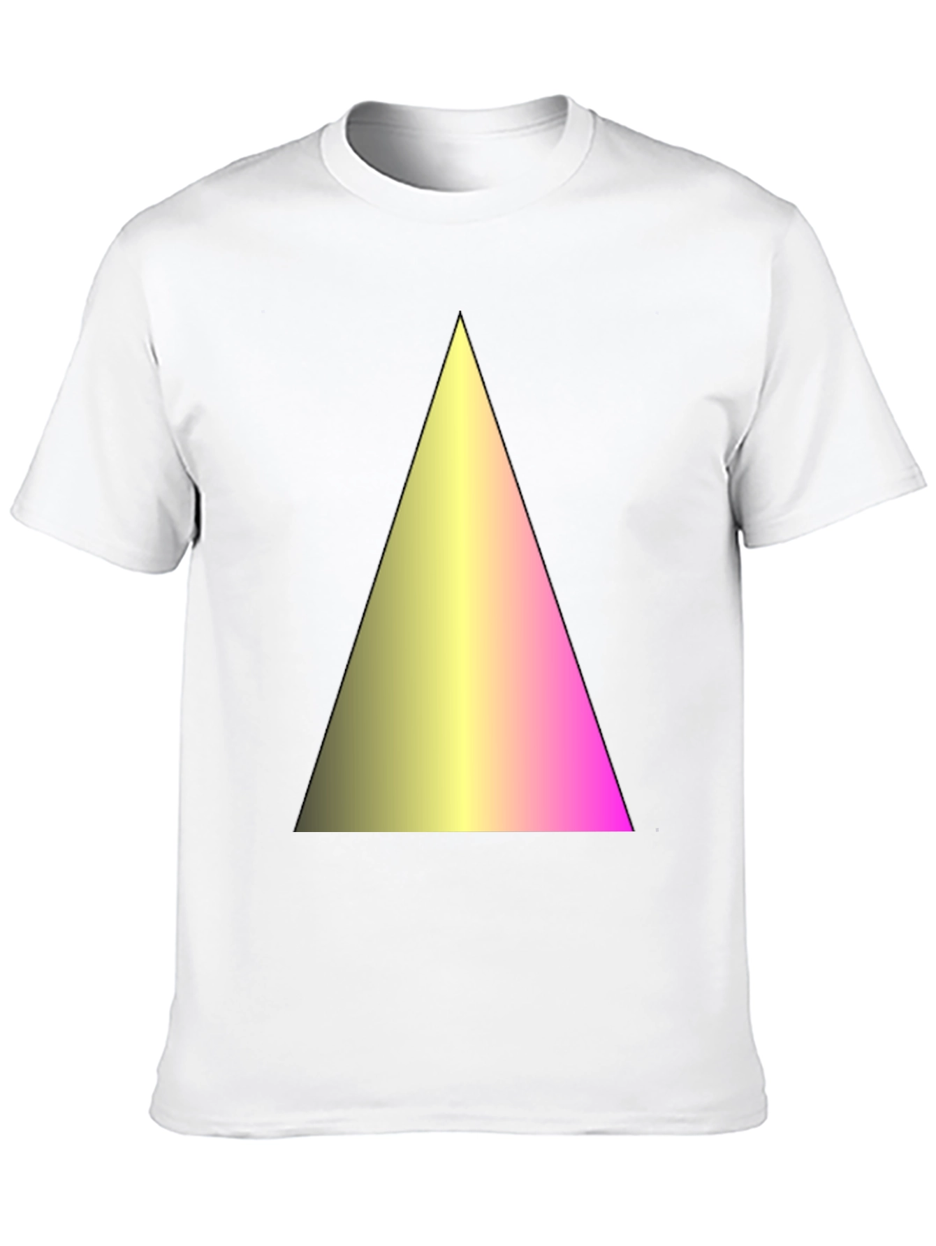 Black Gradient Triangle Graphic Black T-Shirt view 10