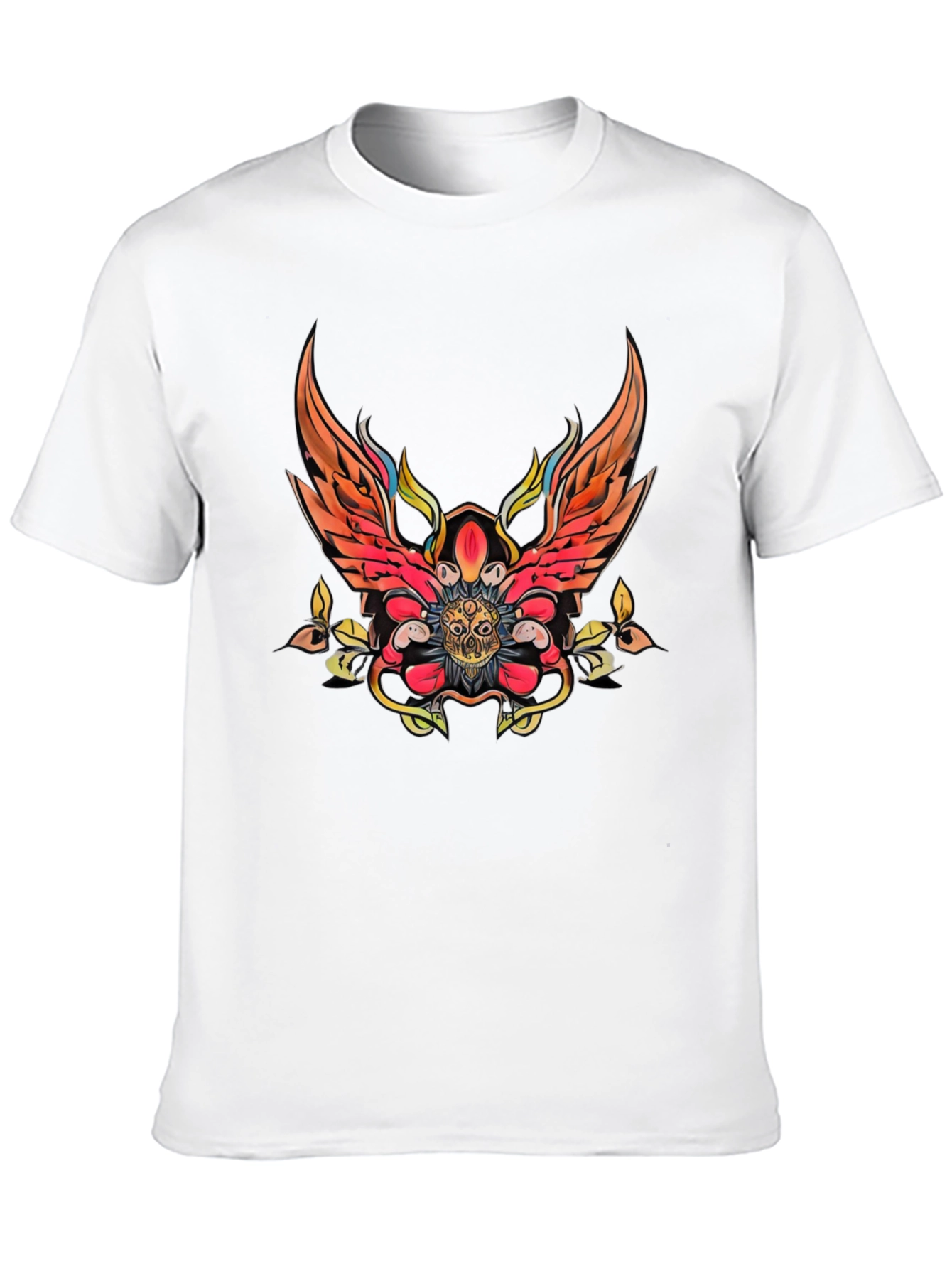 Black Graphic Print Crew Neck Tee view 10