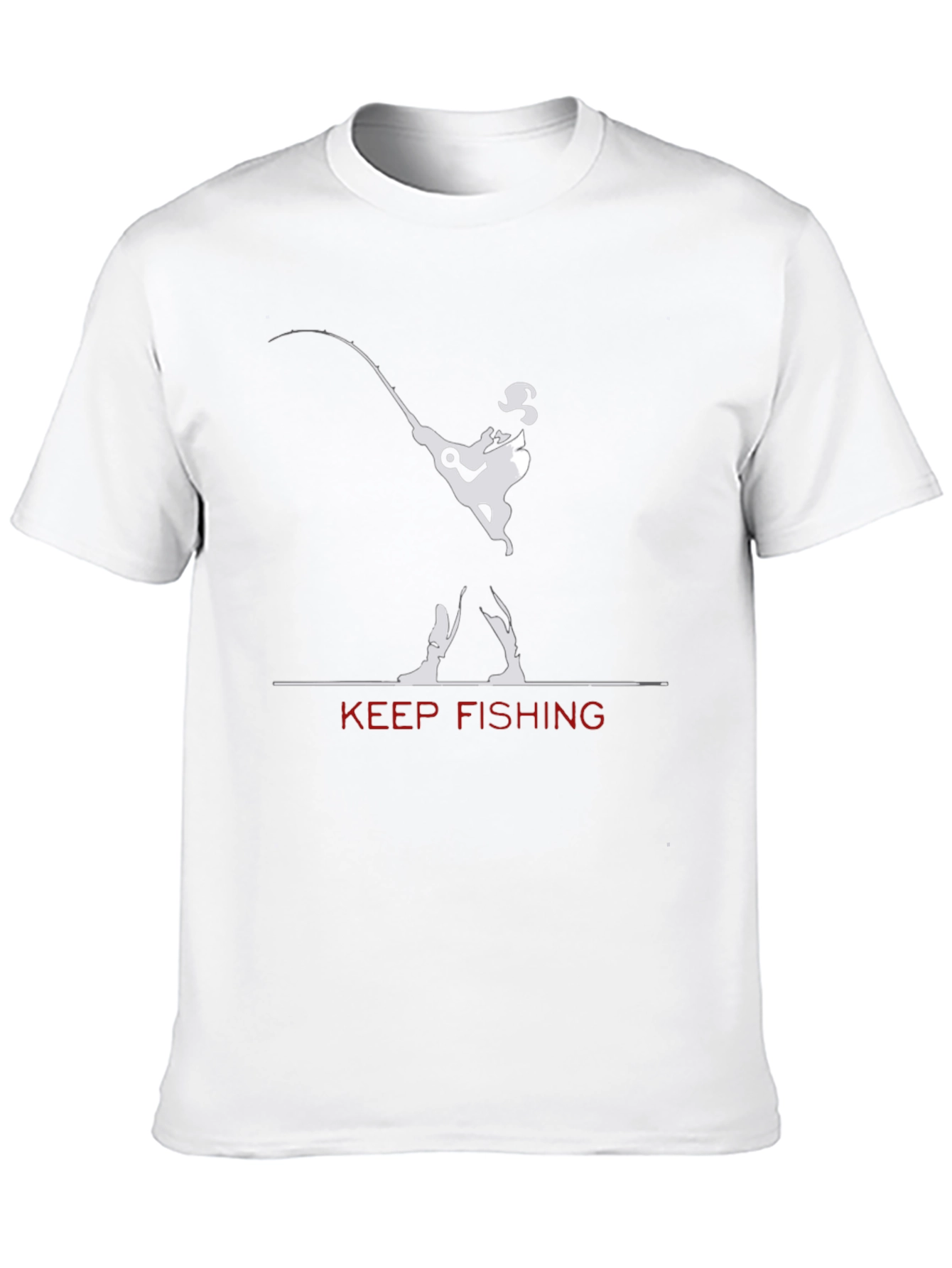 Black Keep Fishing Graphic T-Shirt - Black view 10