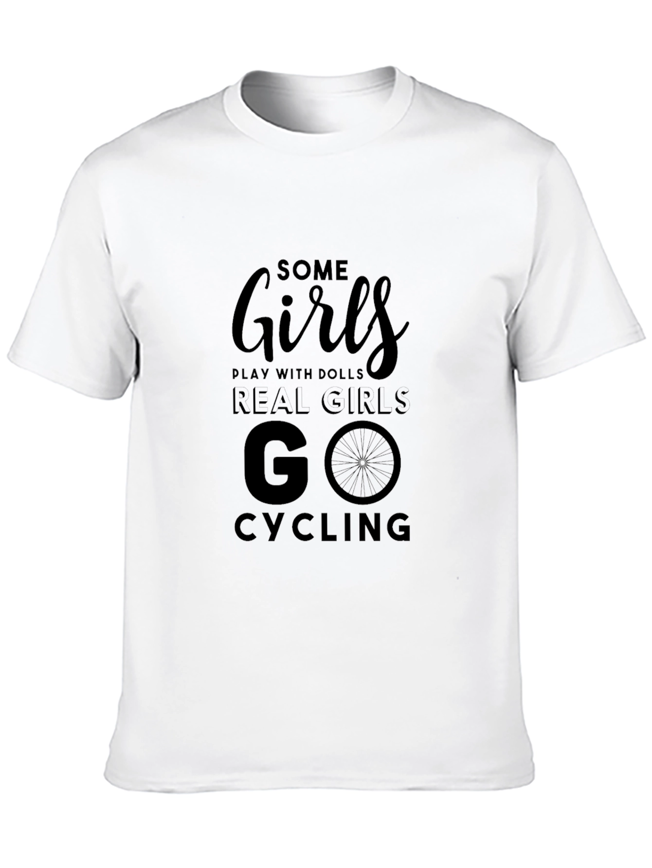 Black Cycling Girls T-Shirt - Sporty Women's Fashion Tee view 10