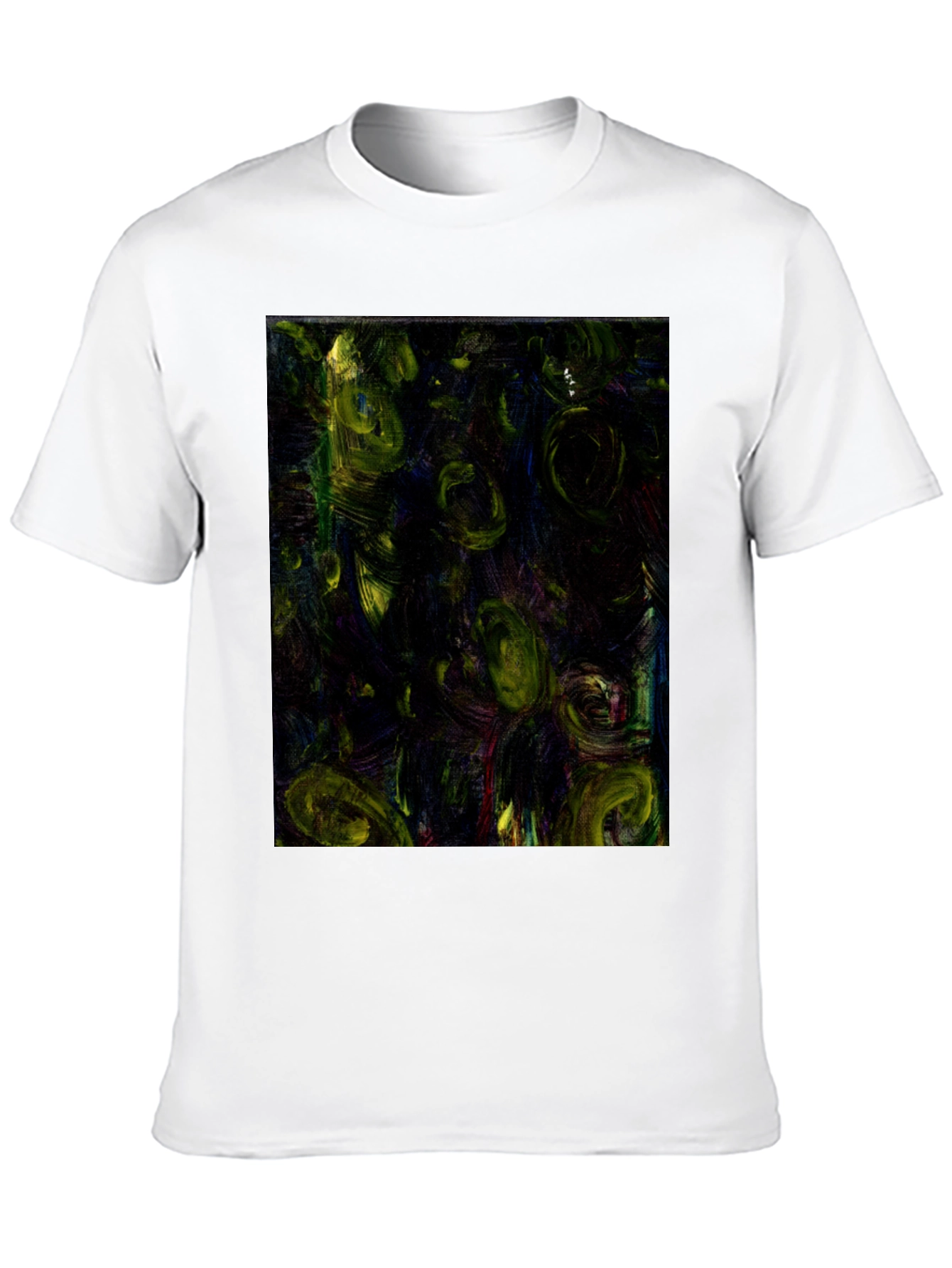Black Abstract Art Print Black T-Shirt view 10