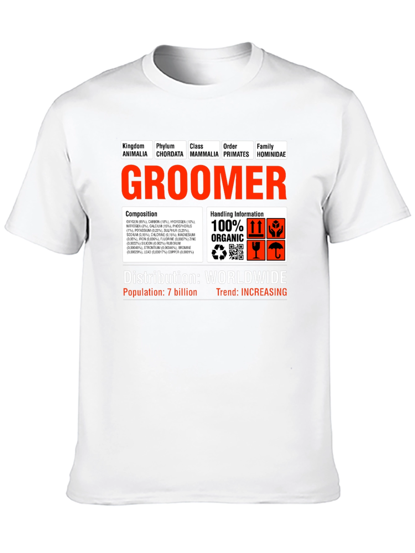 Black Groomer T-Shirt - 100% Organic view 10
