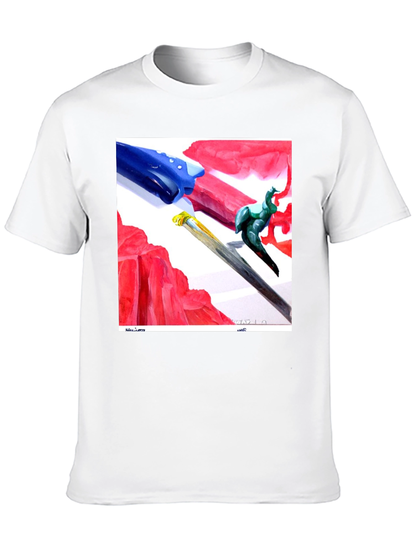 Black Abstract Art T-Shirt - Modern Artistic Tee view 10