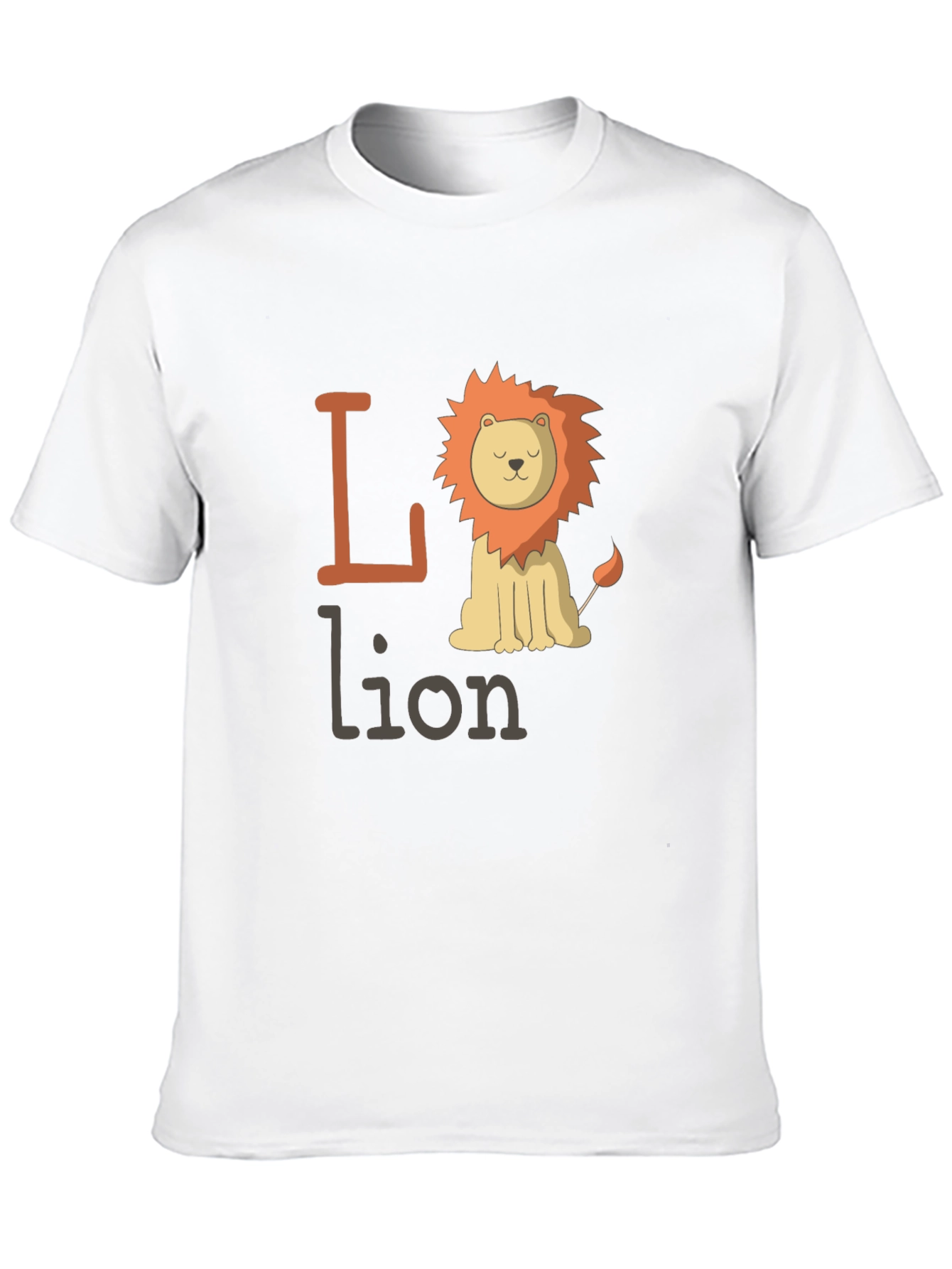 Black Cute Lion Graphic Tee - Animal Lover T-Shirt view 10
