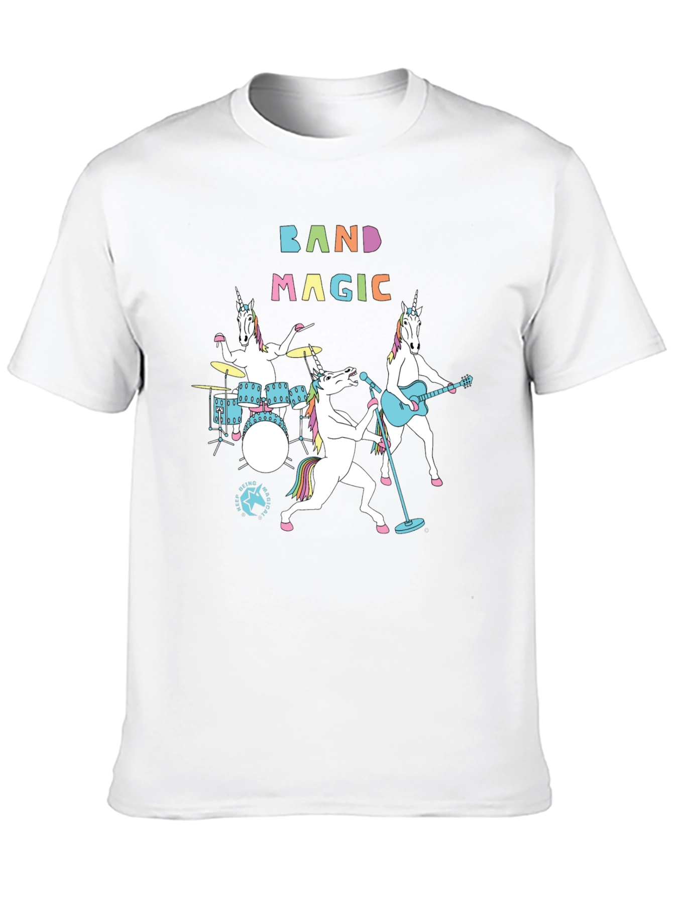 Black Band Magic Unicorn Graphic T-Shirt view 10