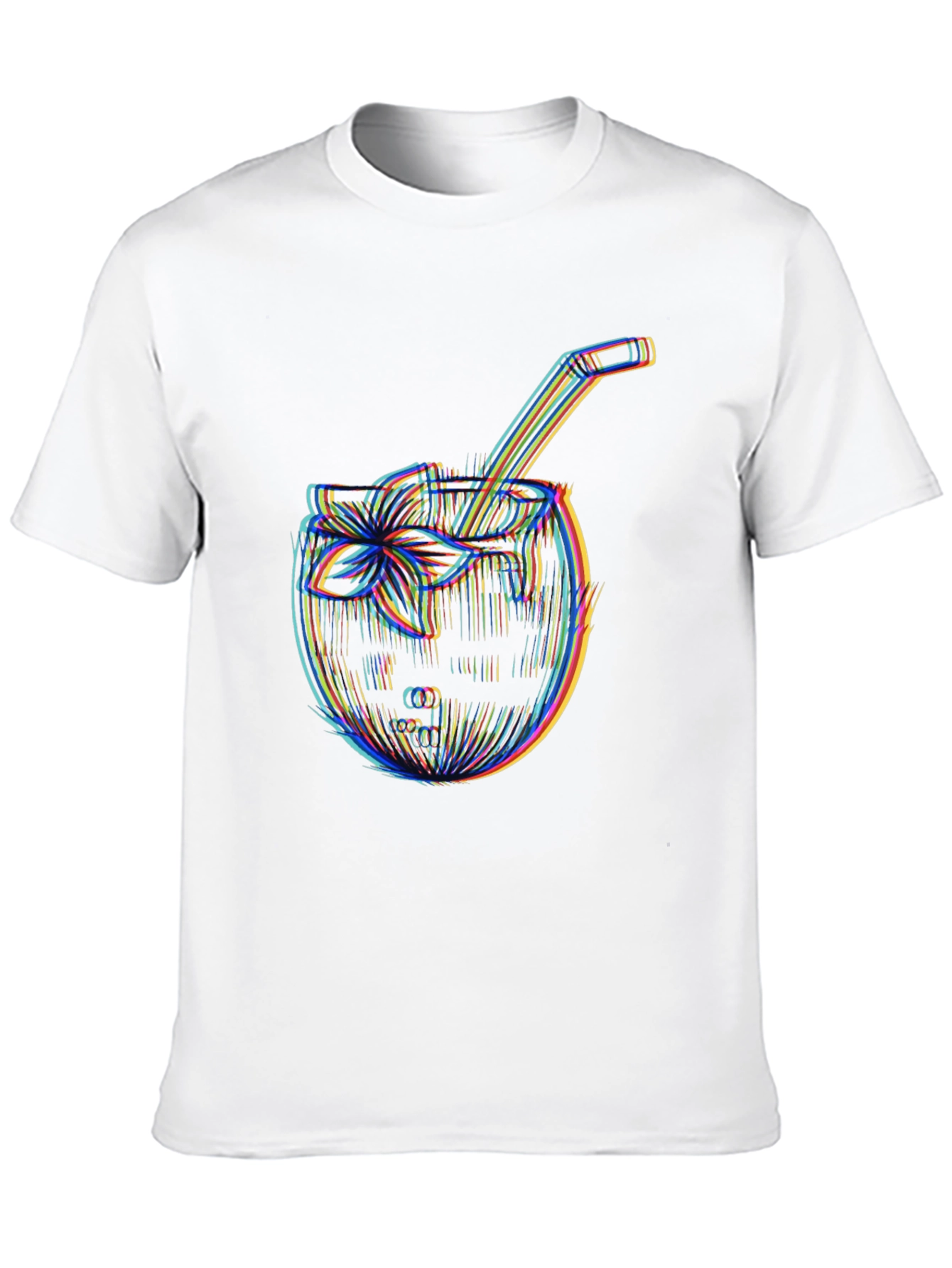 Black Cool Coconut Cocktail T-Shirt view 10