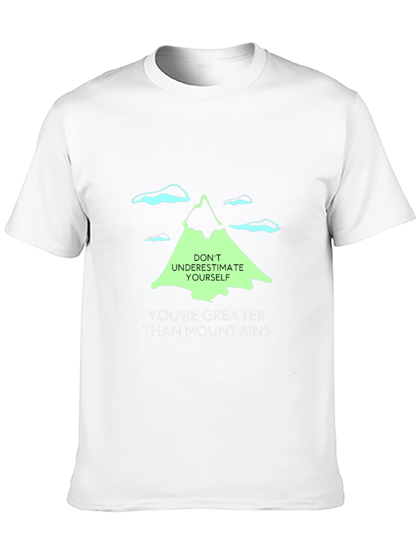 Black Motivational Graphic Tee - Greater Than Mountains view 10