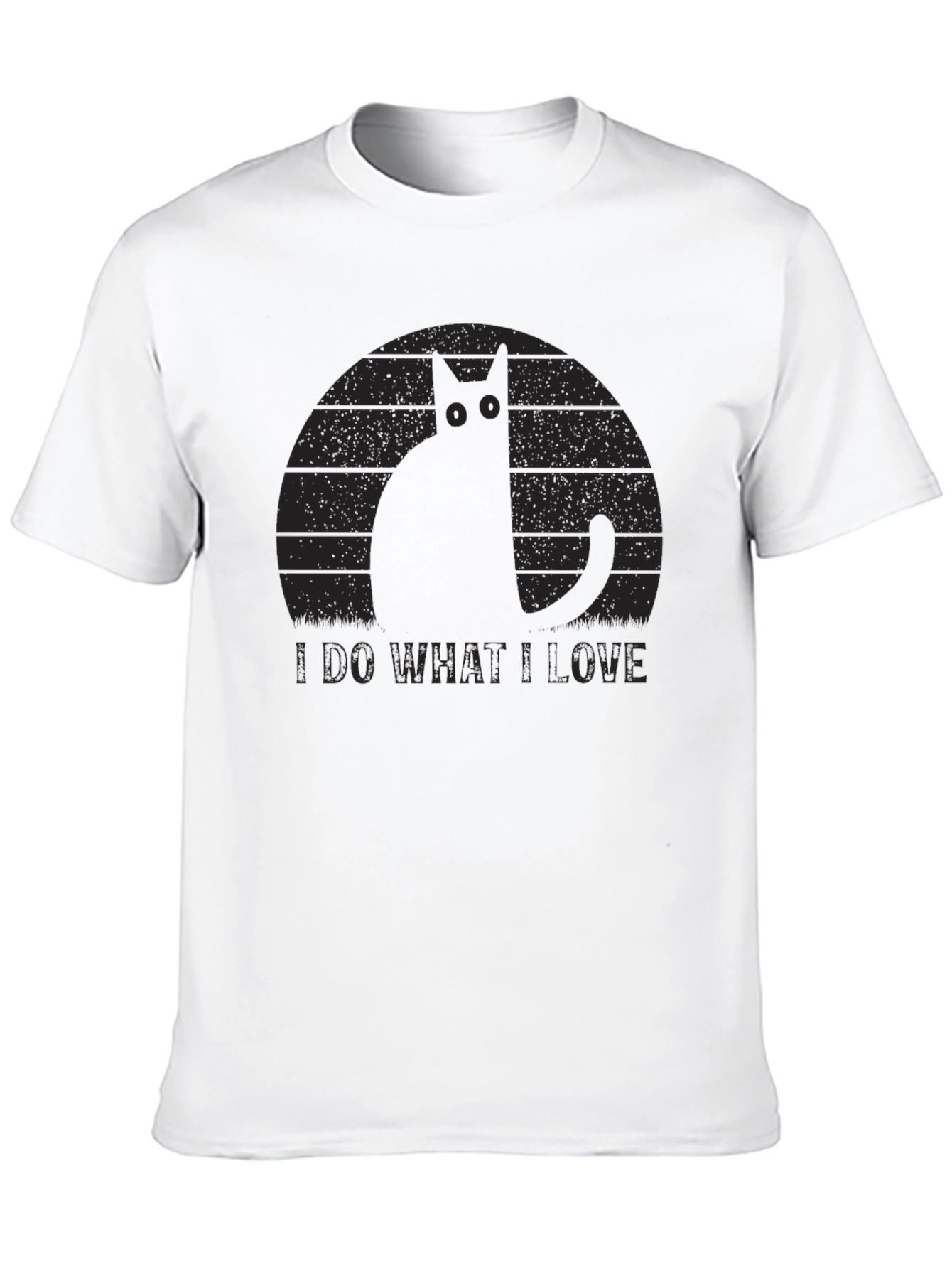 Black I Do What I Love Cat Graphic T-Shirt view 10