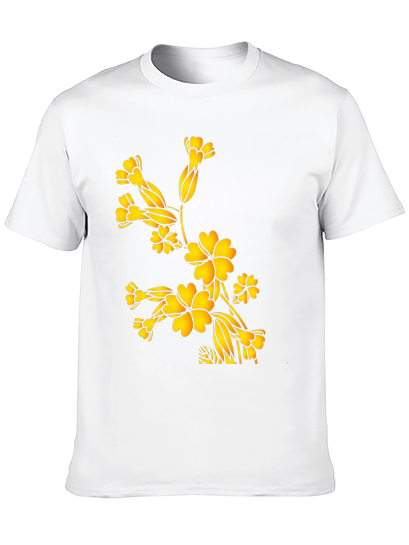 Black Floral Blossom Black T-Shirt view 10