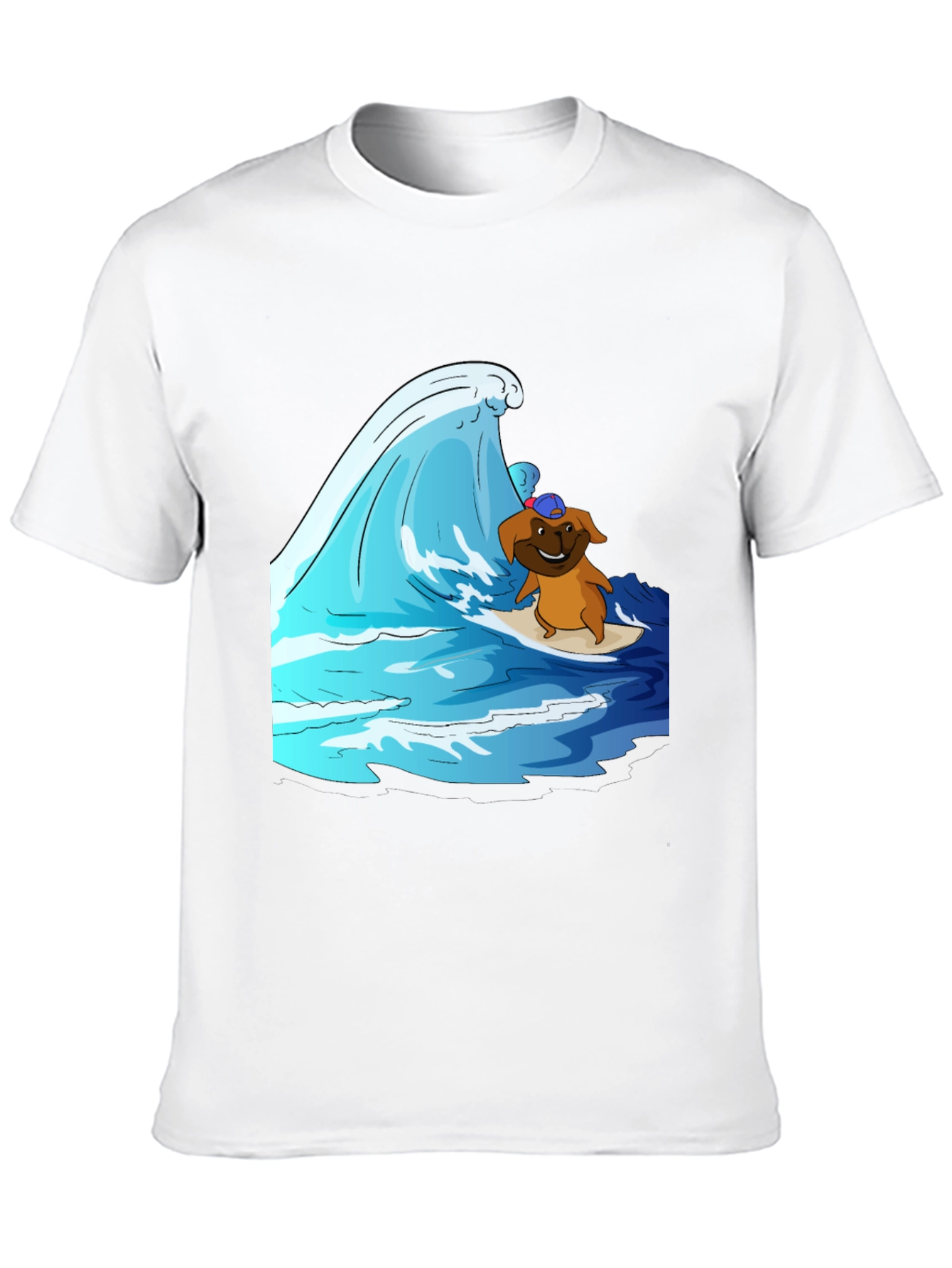 Black Surfing Dog T-Shirt view 10