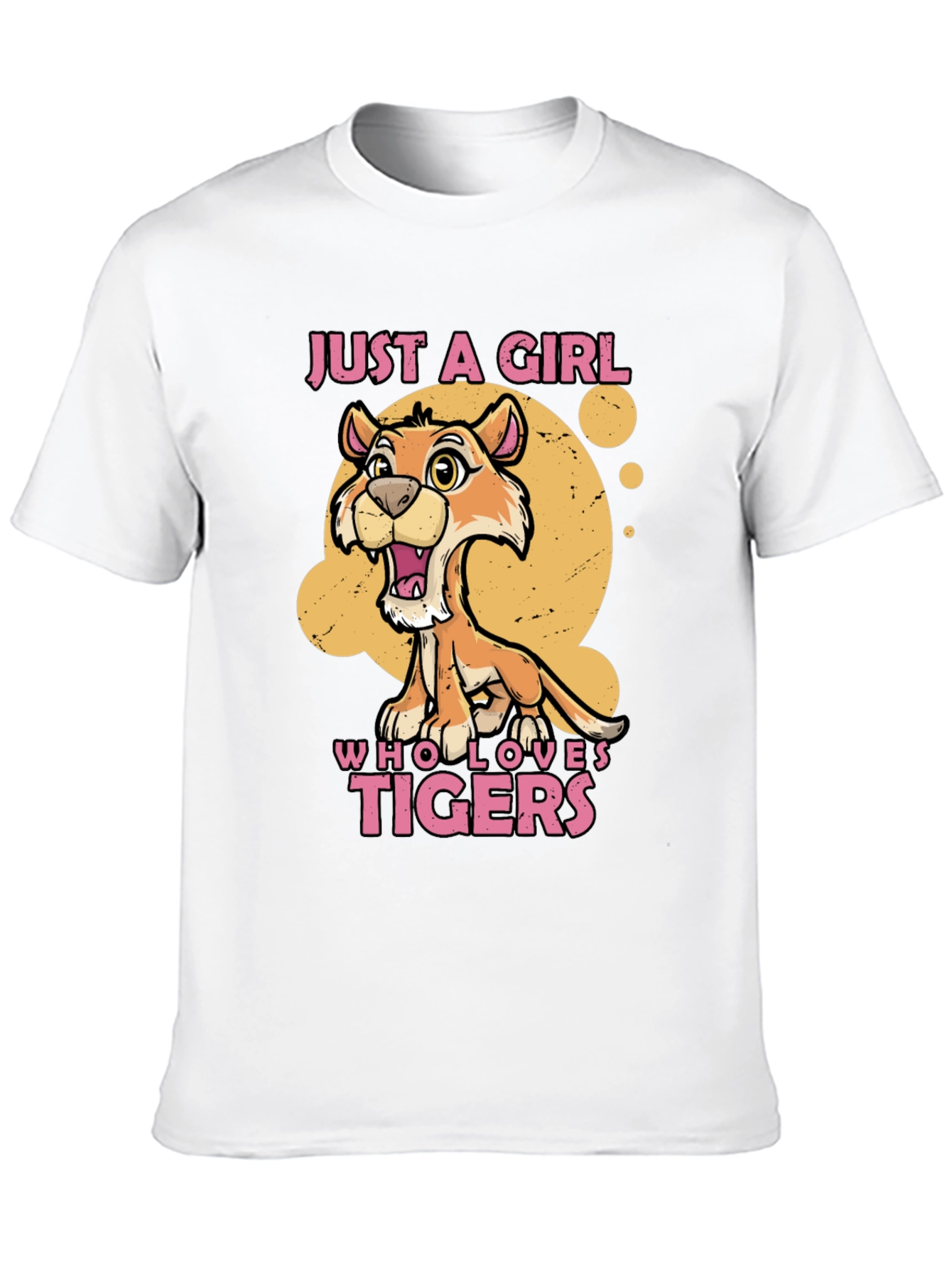 Black Just A Girl Who Loves Tigers T-Shirt view 10