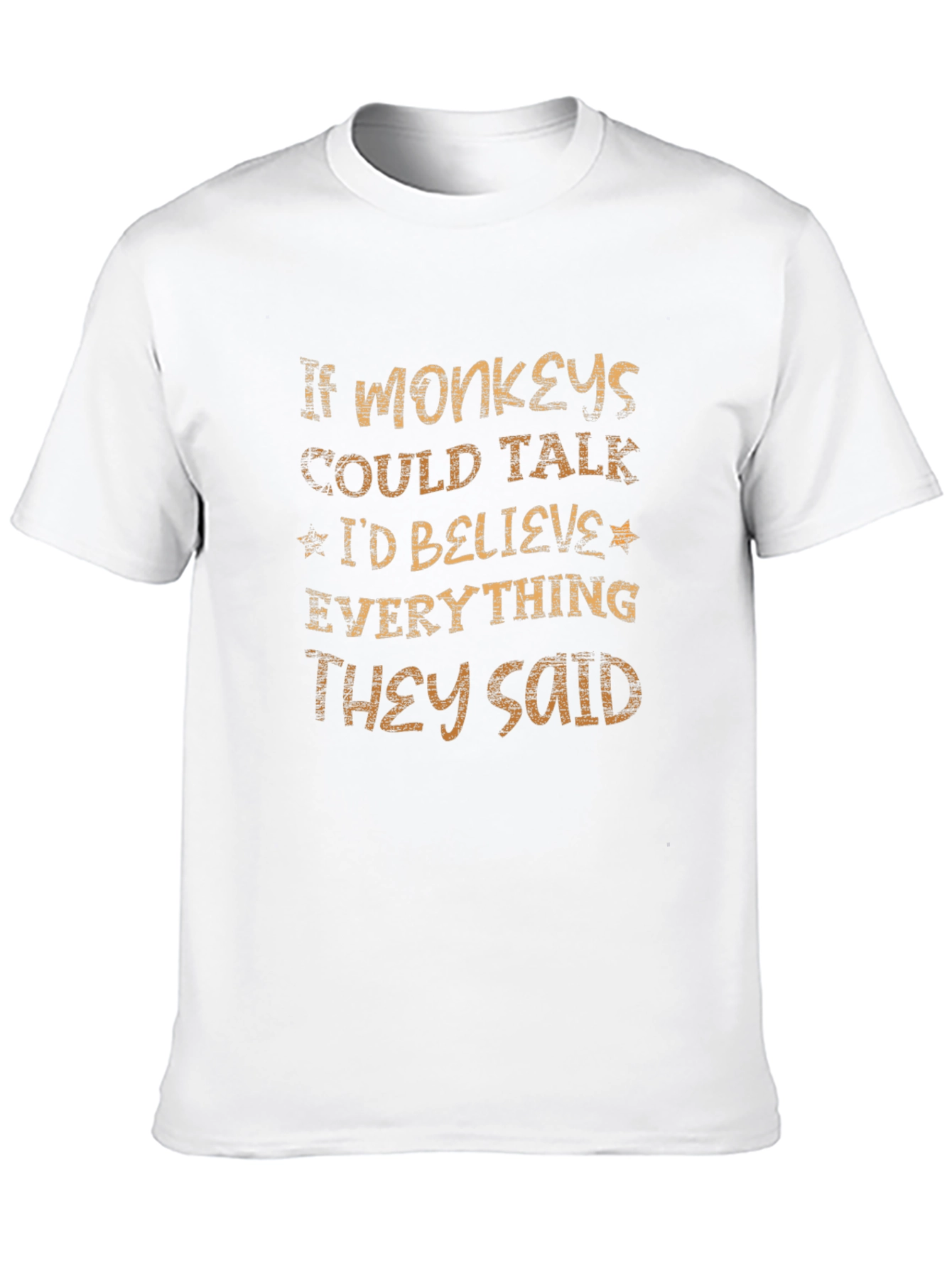 Black If Monkeys Could Talk T-Shirt view 10