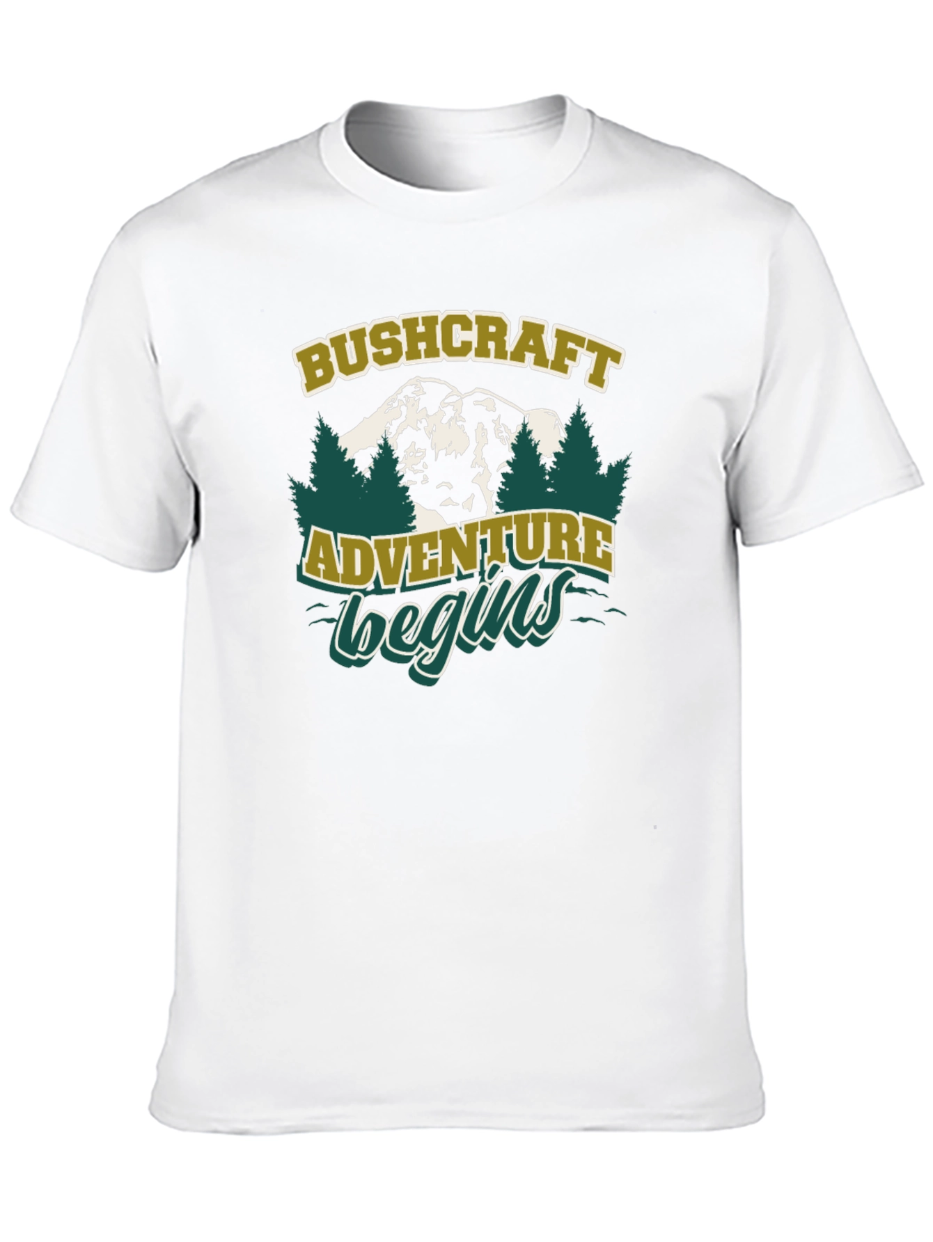 Black Bushcraft Adventure Begins Graphic T-Shirt view 10