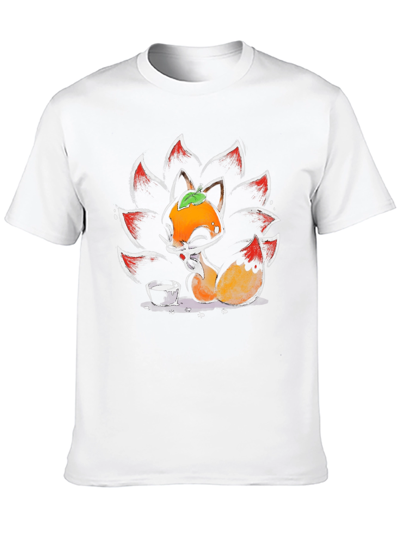 Black Nine-Tailed Fox Graphic Tee view 10