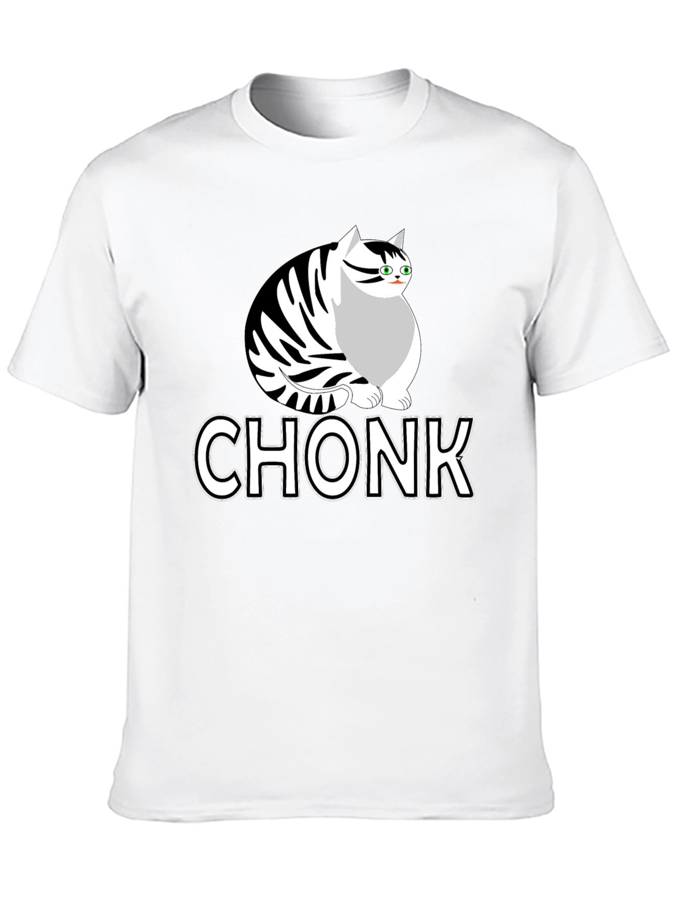 Black Chonk Cat Graphic T-Shirt - Funny Cat Lover Tee view 10
