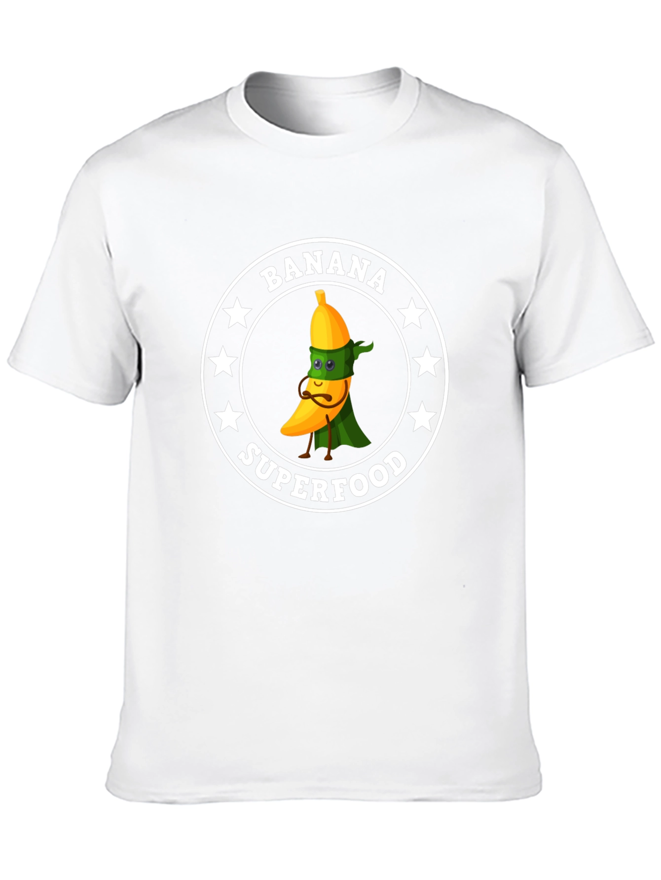 Black Banana Superfood T-Shirt - Funny Cartoon Fruit Tee view 10