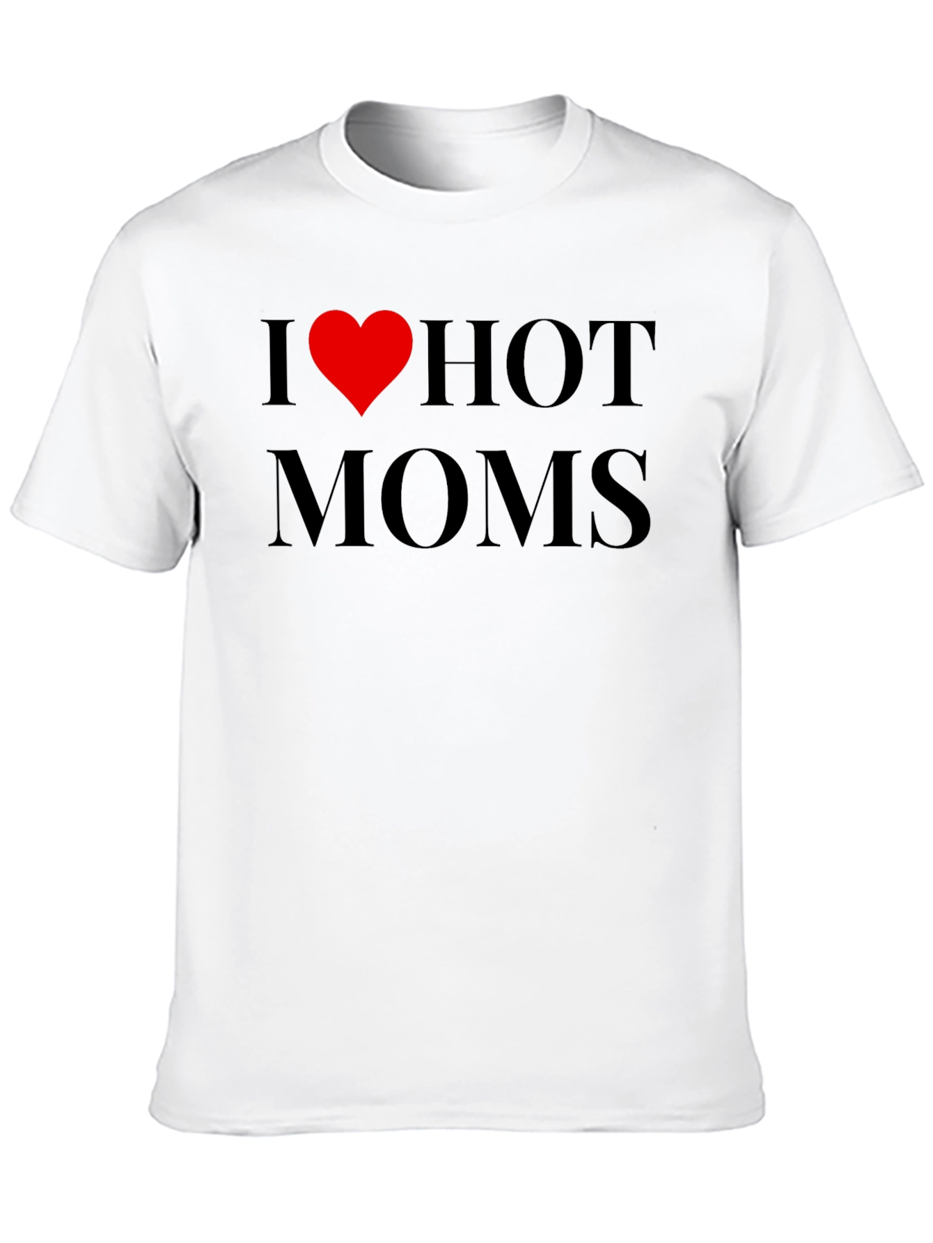 Black I Heart Hot Moms Graphic Tee - Adult Humor Novelty T-Shirt view 10