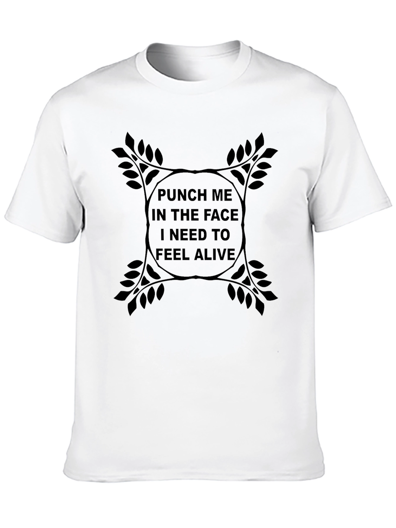 Black Punch Me Tee - Edgy Black Graphic T-Shirt view 10