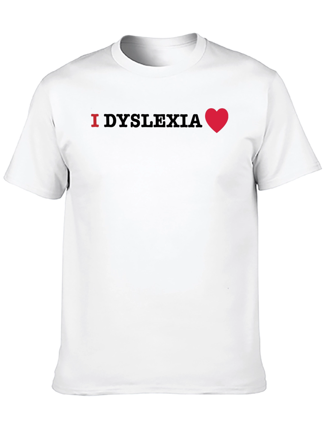 Black I Heart Dyslexia Black T-Shirt view 10