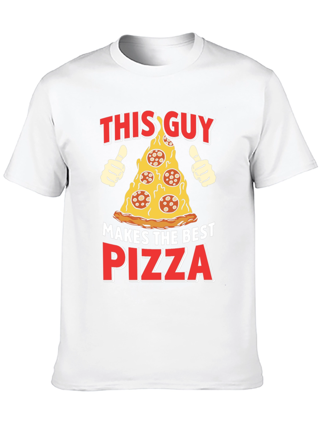 Black Pizza Lover T-Shirt - Makes The Best Pizza Graphic Tee view 10