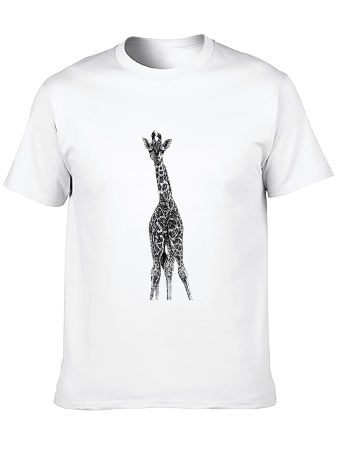 Black Giraffe Graphic Tee - Men's Black T-Shirt view 10