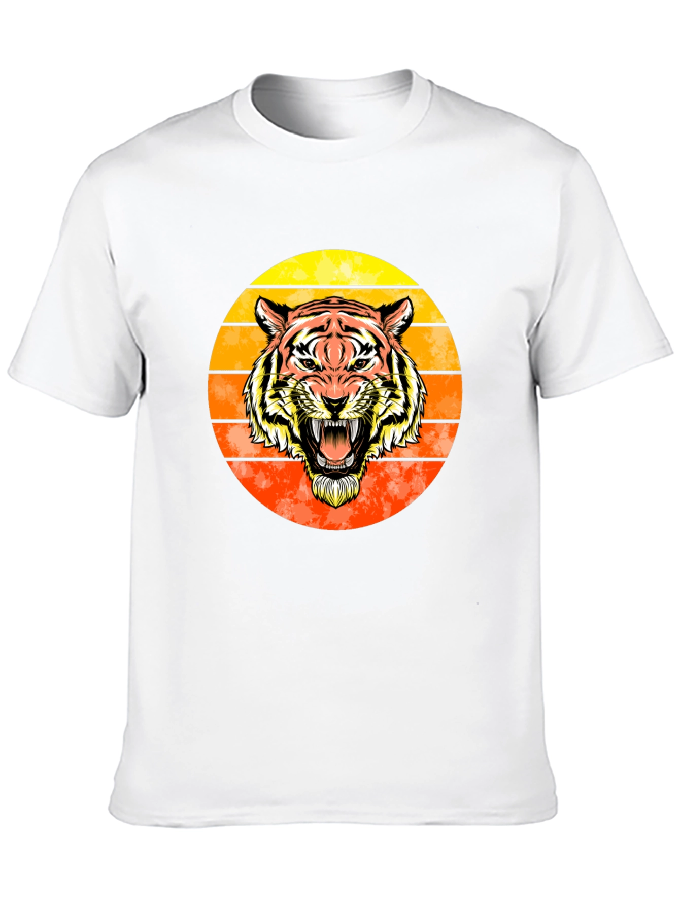 Black Tiger Sunset Graphic Tee - Black Cotton Comfort view 10