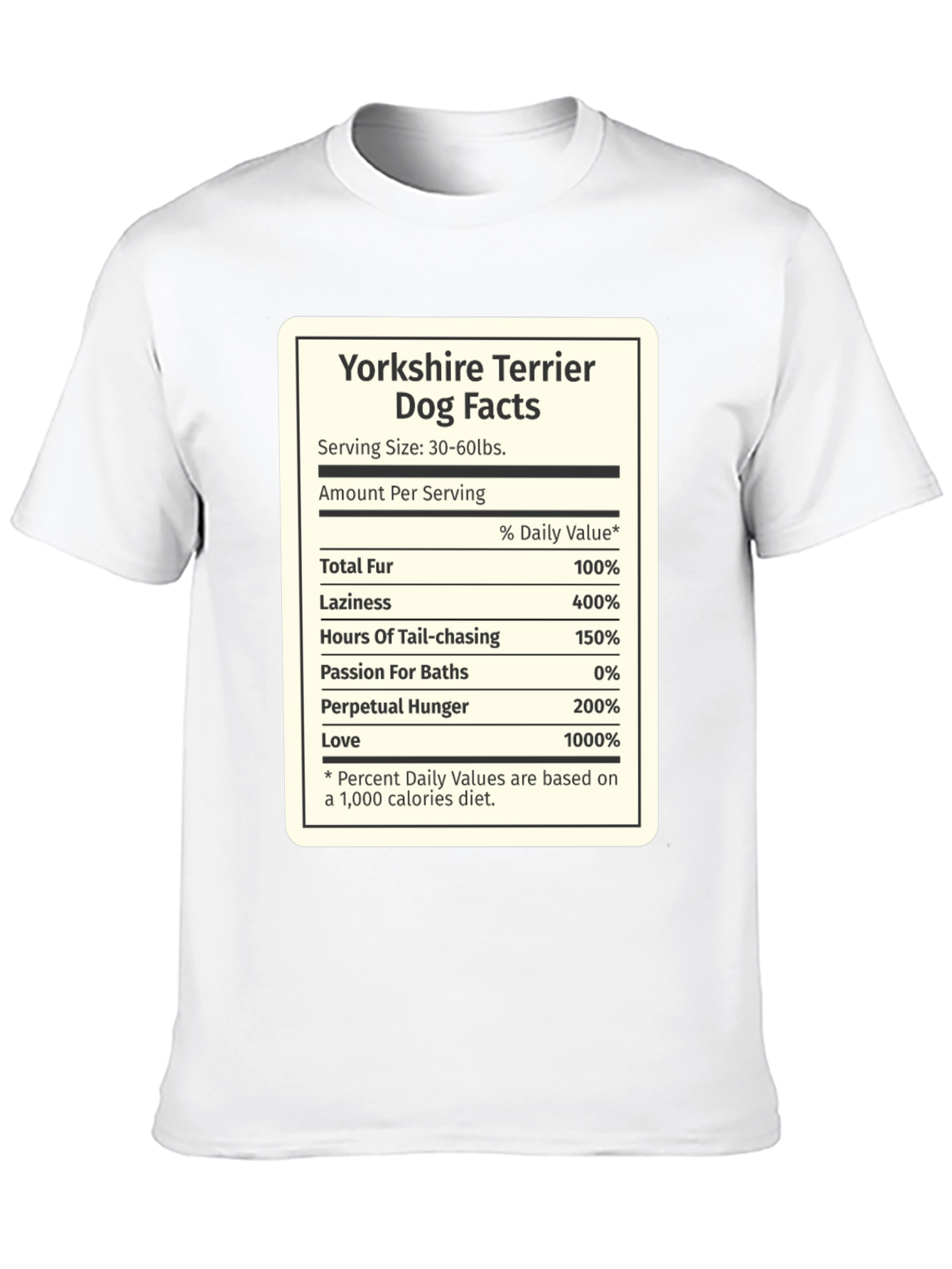 Black Yorkshire Terrier Dog Facts Funny Novelty T-Shirt view 10