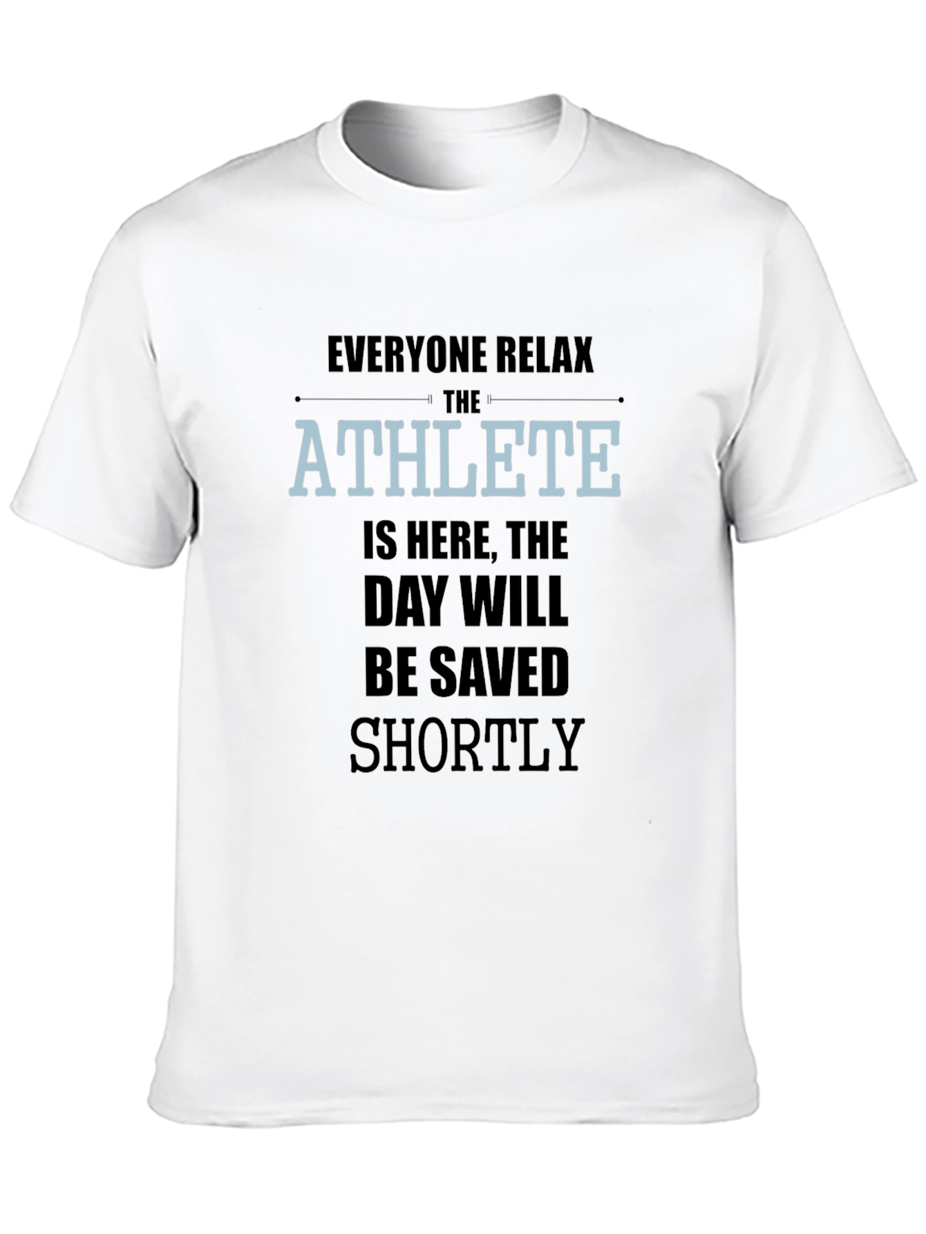 Black Athlete Humor Graphic T-Shirt - Relax, I'm Here! view 10