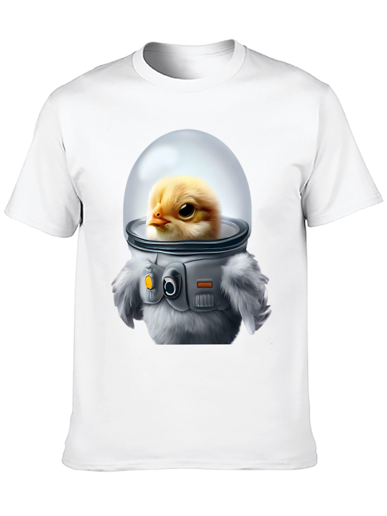 Black Chick in Space Suit Graphic T-Shirt view 10