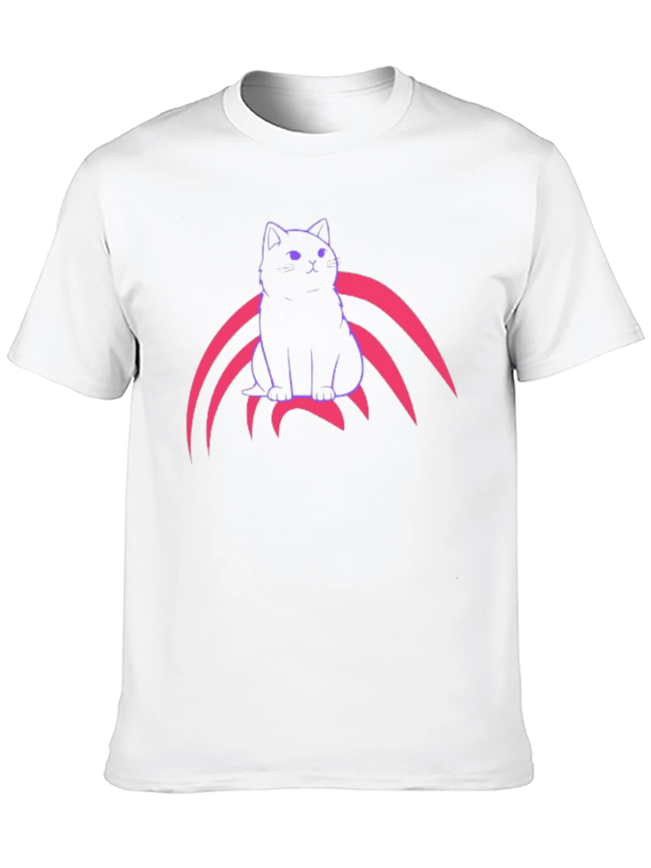 Black Cool Cat Graphic T-Shirt - Black Cotton Tee view 10