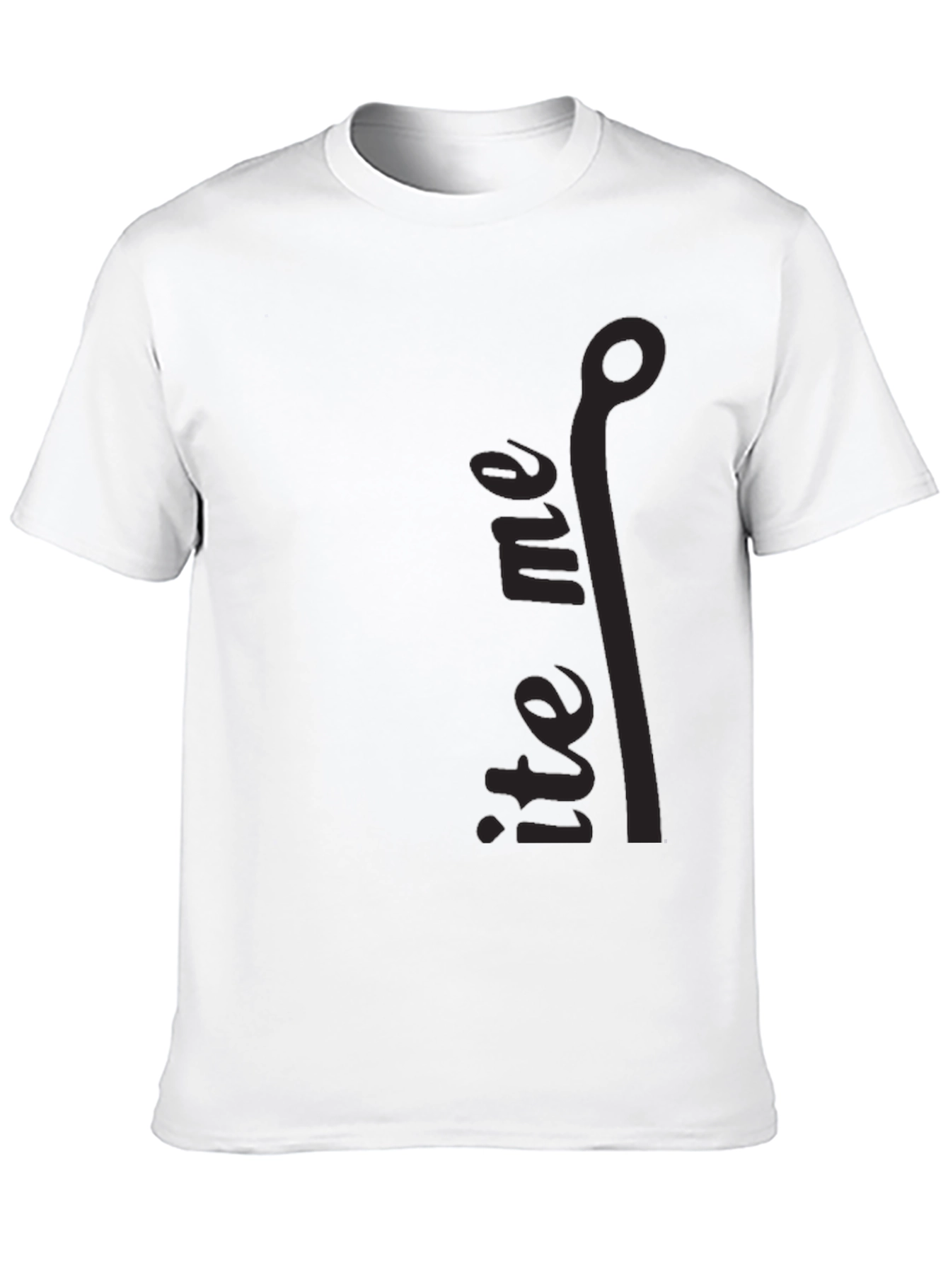 Black Men's Black Graphic T-Shirt - Bite Me view 10