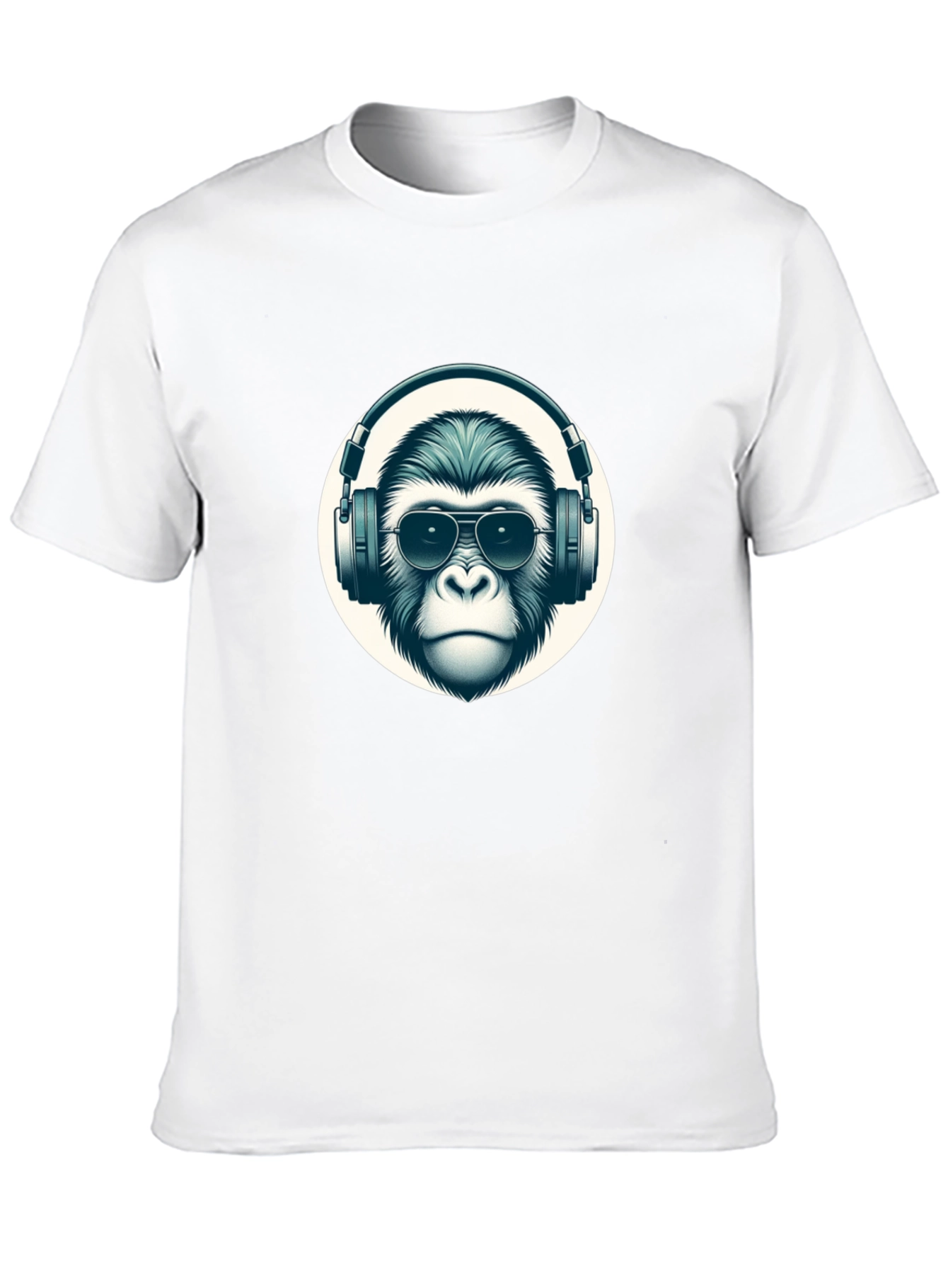 Black Cool Ape Graphic Tee - Black Cotton T-Shirt view 10