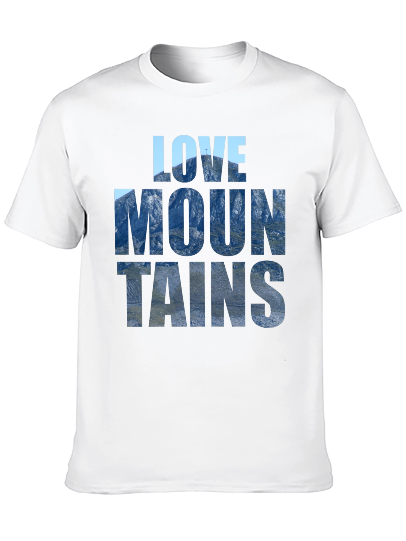 Black Love Mountains Graphic Tee - Nature Inspired Black T-Shirt view 10